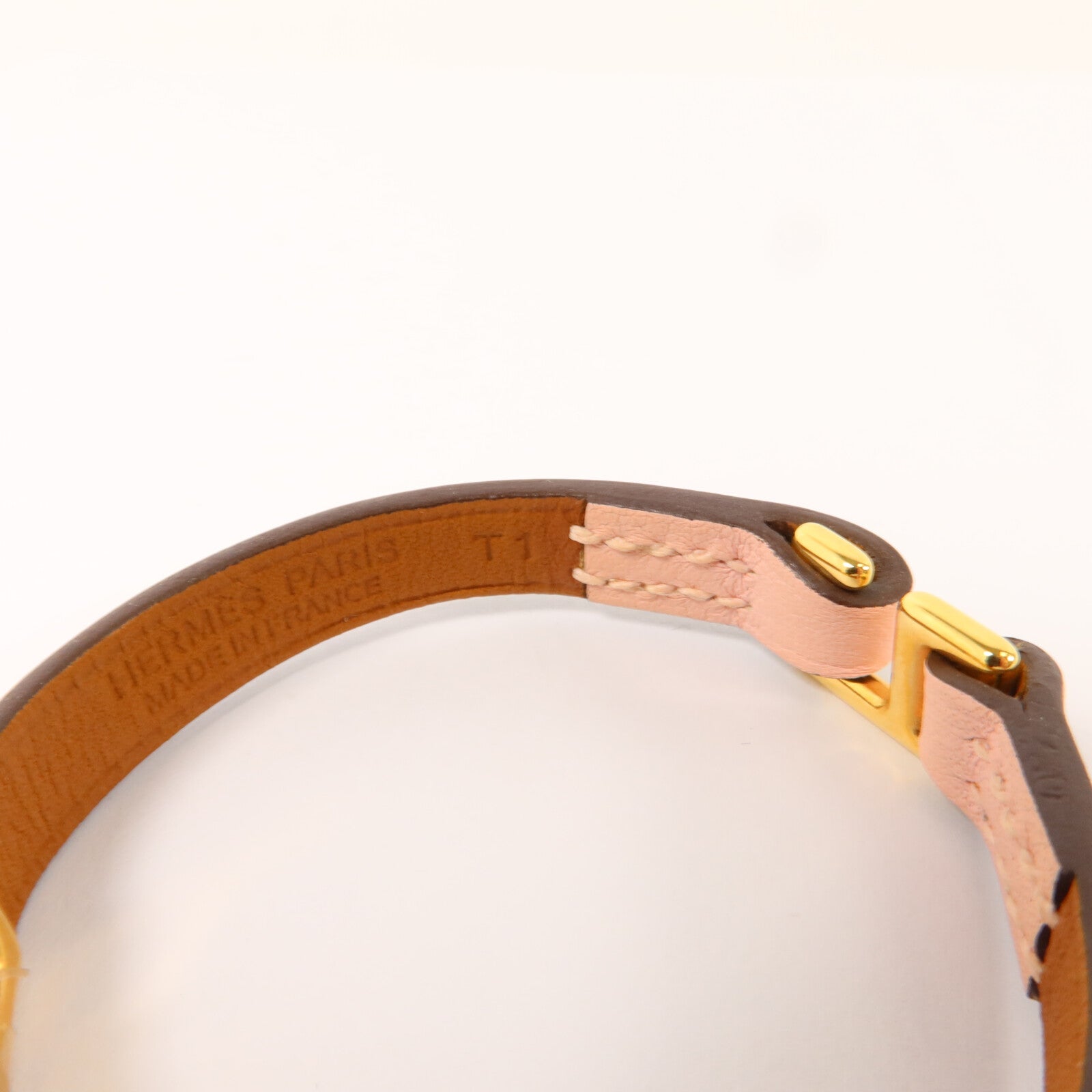 HERMES 【激減優惠】Swift皮革Rivale Mini手鐲Mauve Sylvestre