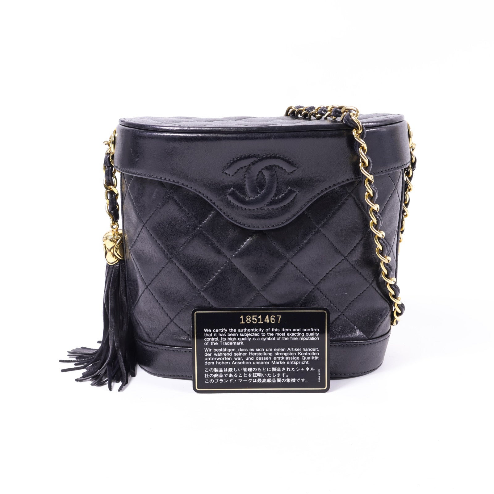 CHANEL 羊皮皮革Vintage Chain Shoulder金扣鏈帶肩背袋