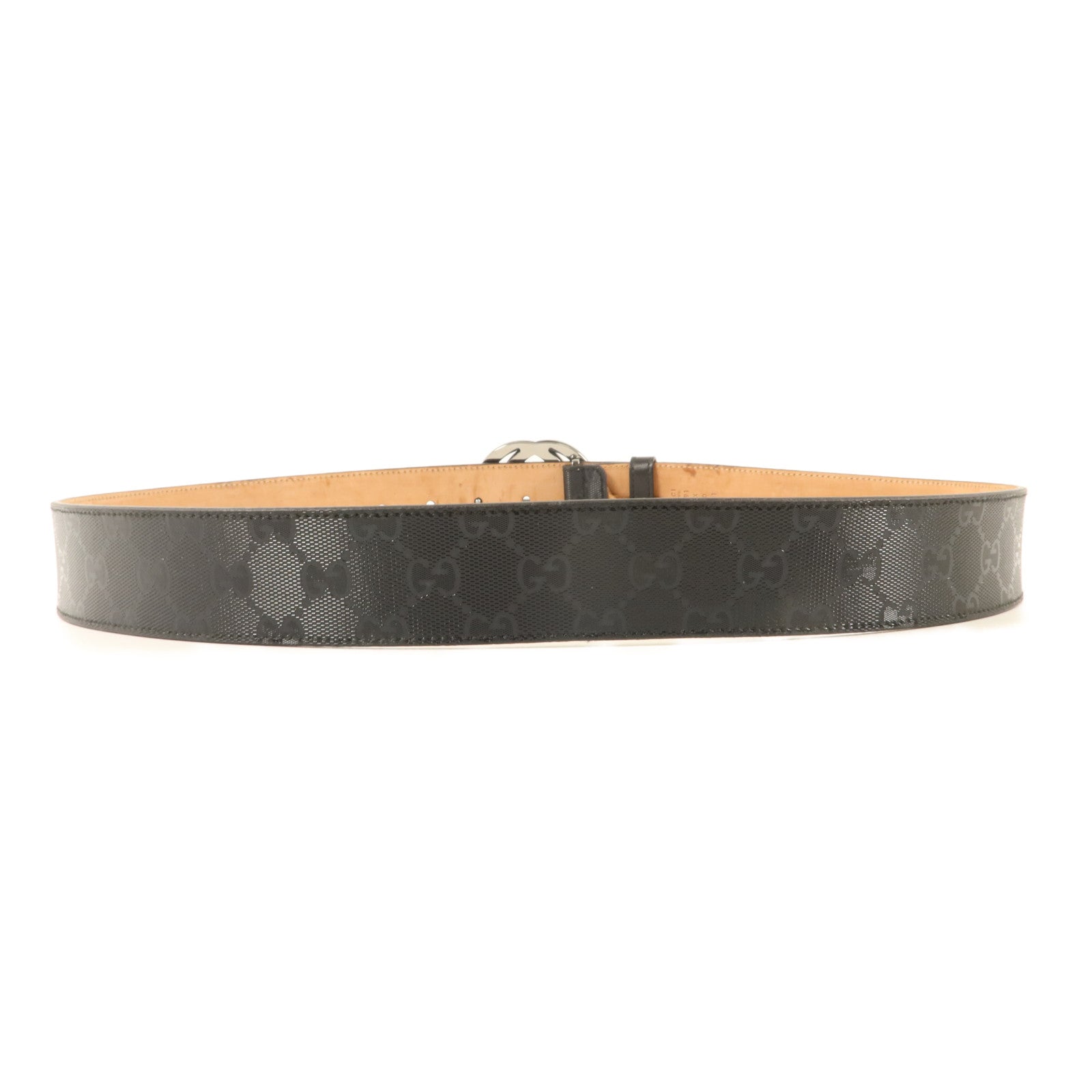 GUCCI 塗層帆布Interlocking G Belt 100x40皮帶