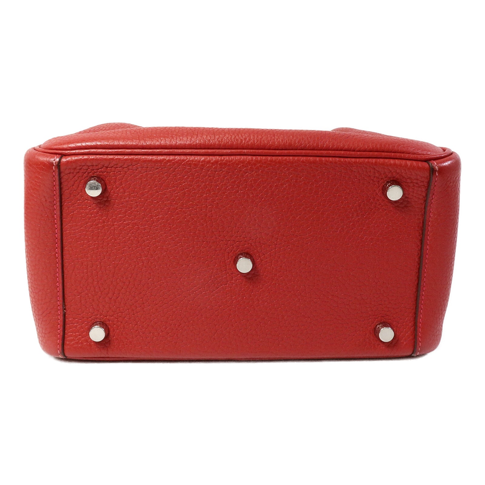 HERMES Clemence皮革Lindy 26手挽肩背兩用袋Rouge Garance