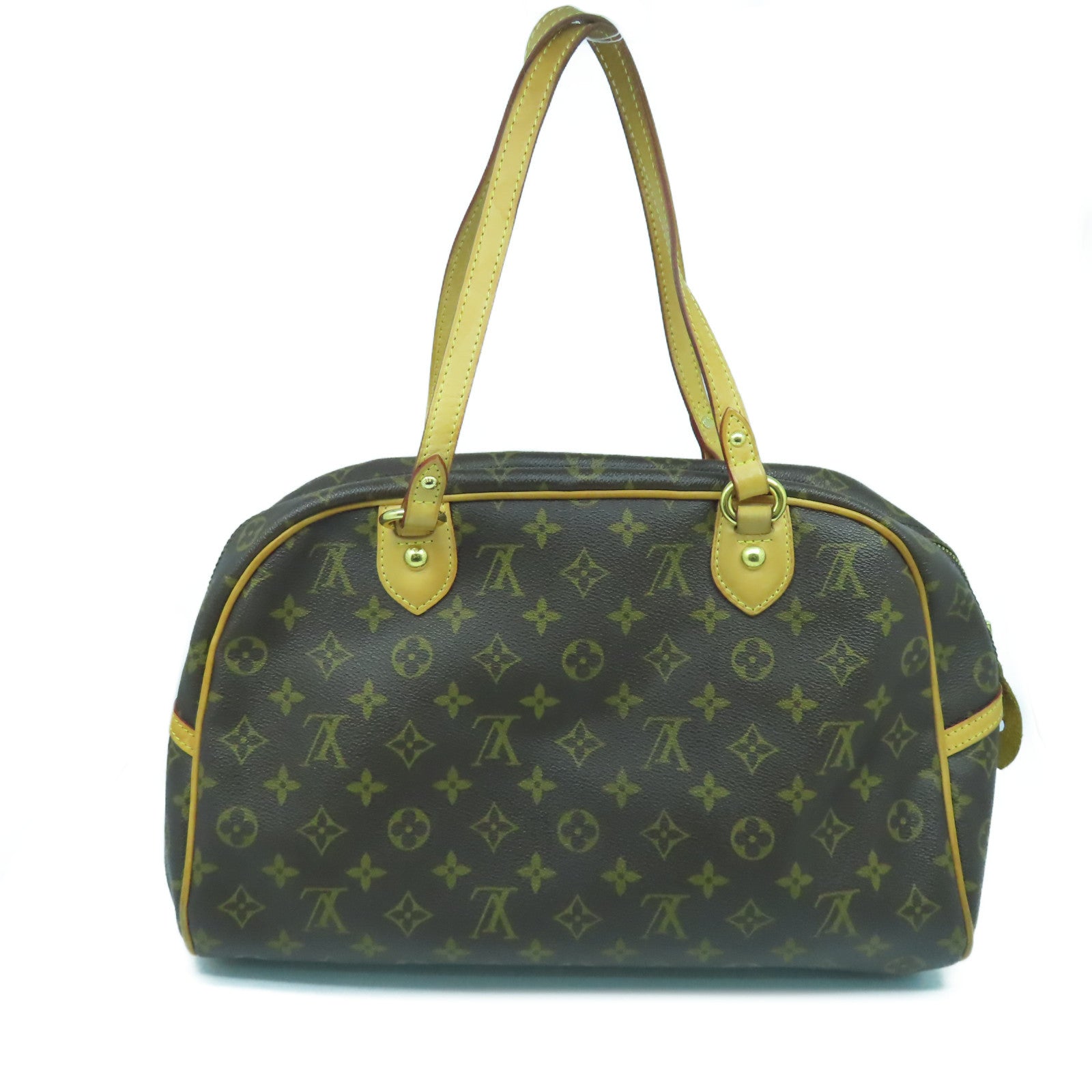 LOUIS VUITTON 【激減優惠】Monogram Montorgueil PM金扣肩背袋啡色