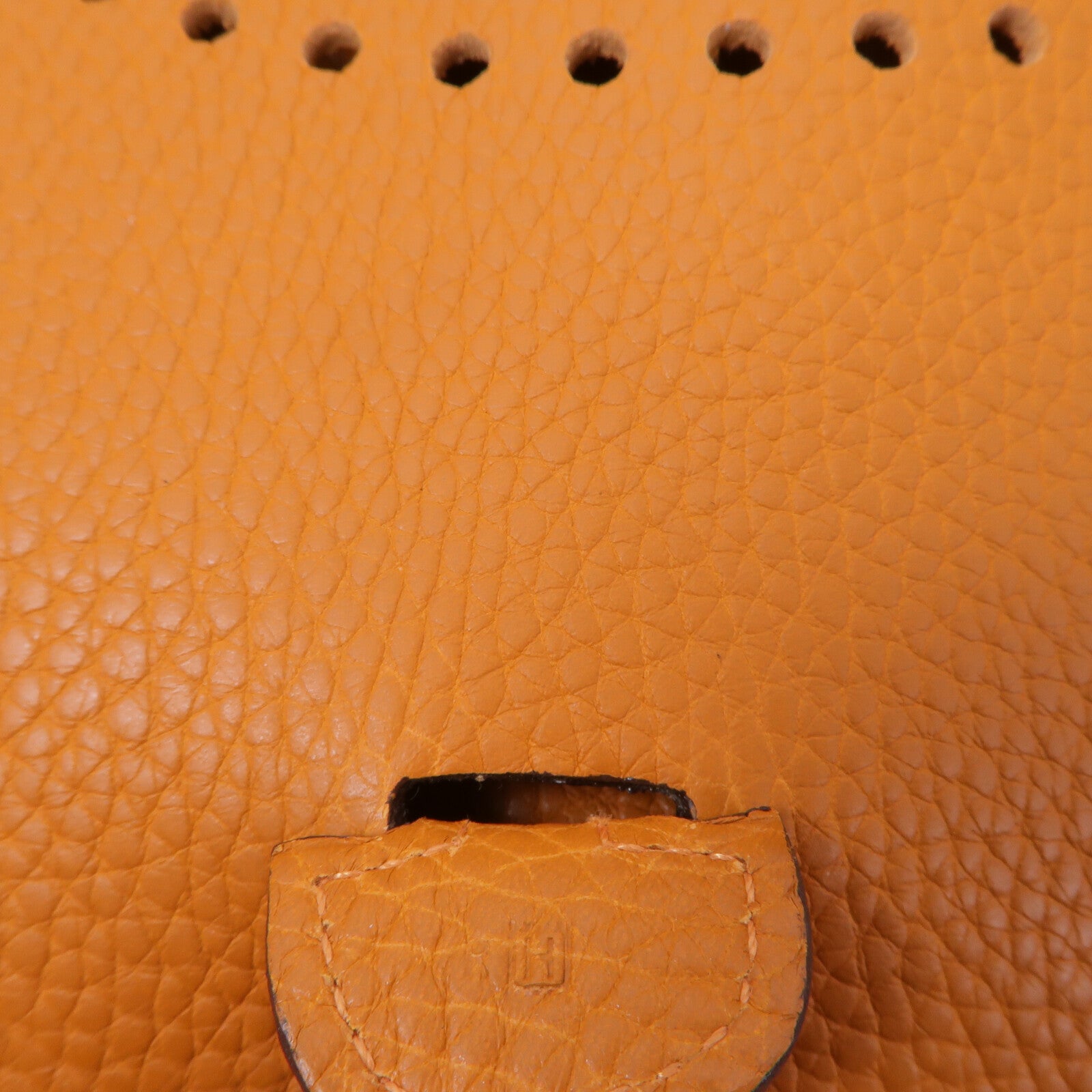 HERMES Clemence皮革Evelyne PM肩背袋Orange