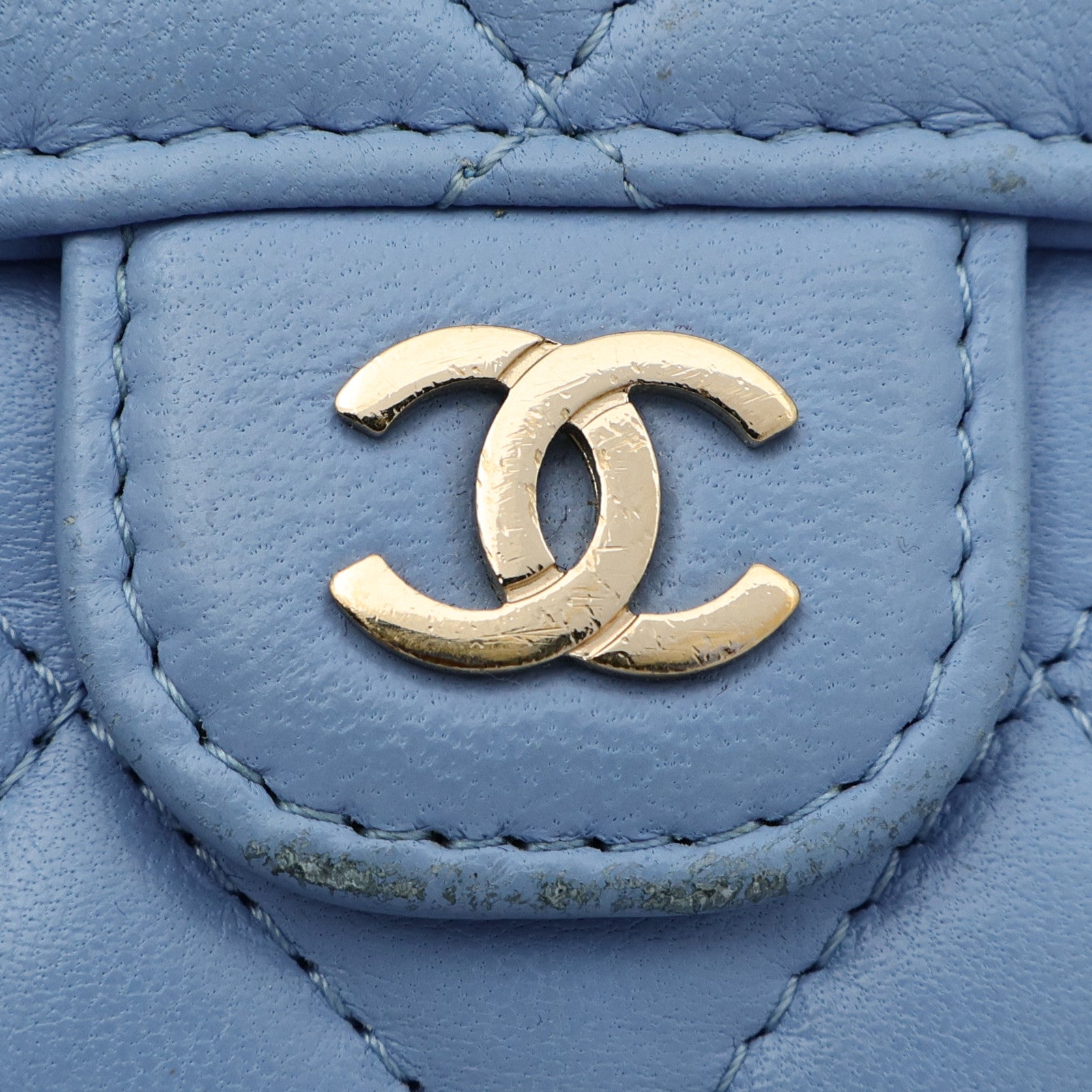 CHANEL 羊皮皮革Card Holder On Chain金扣鏈帶肩背袋