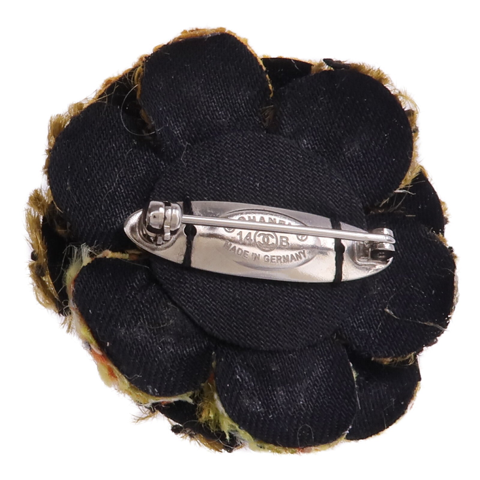 CHANEL 粗花呢Brooch銀扣胸針