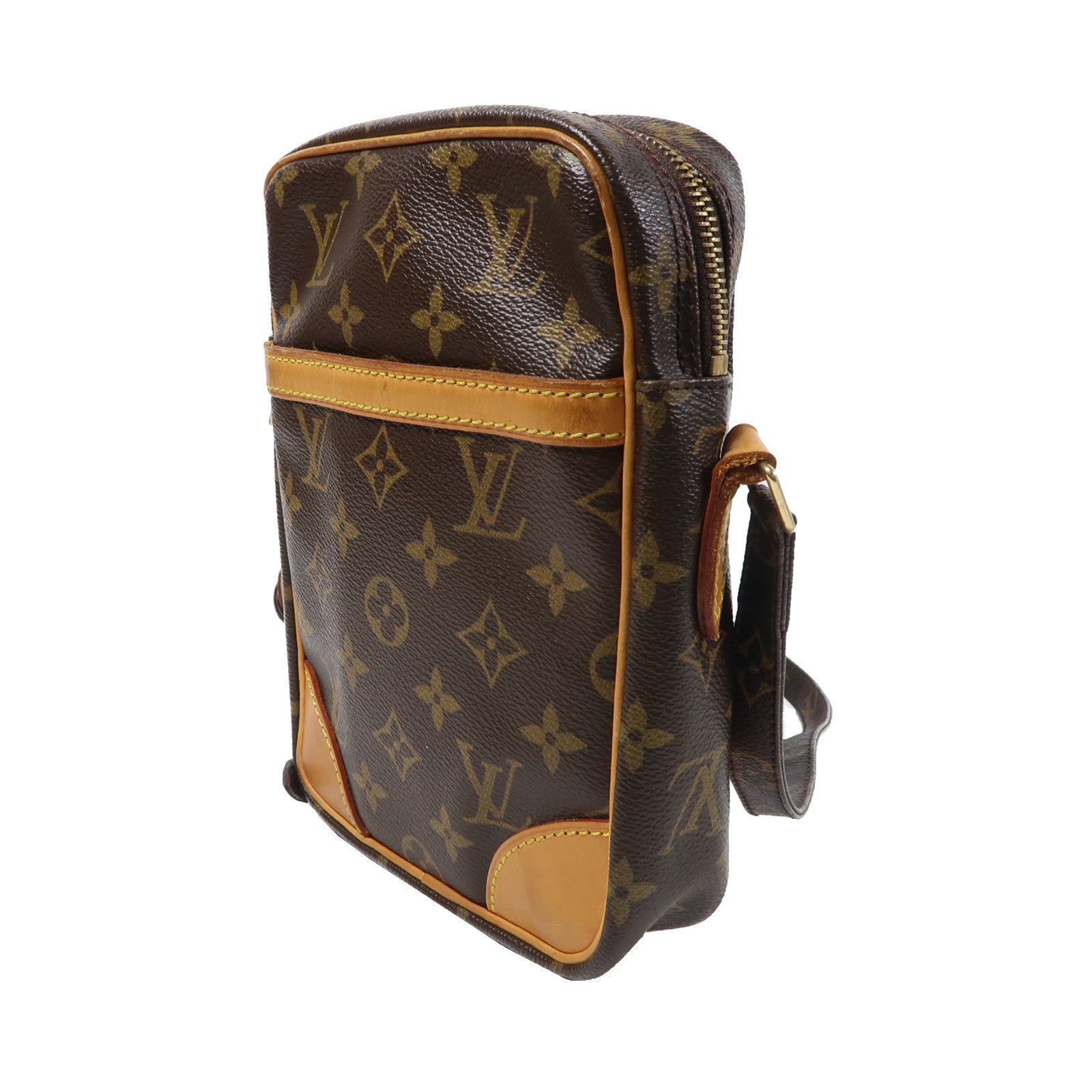 LOUIS VUITTON Monogram Danube金扣肩背袋啡色