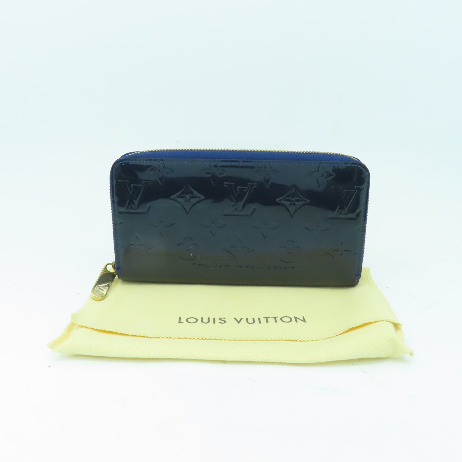 LOUIS VUITTON 【激減優惠】Vernis Zipper Long Wallet金扣長錢包藍色