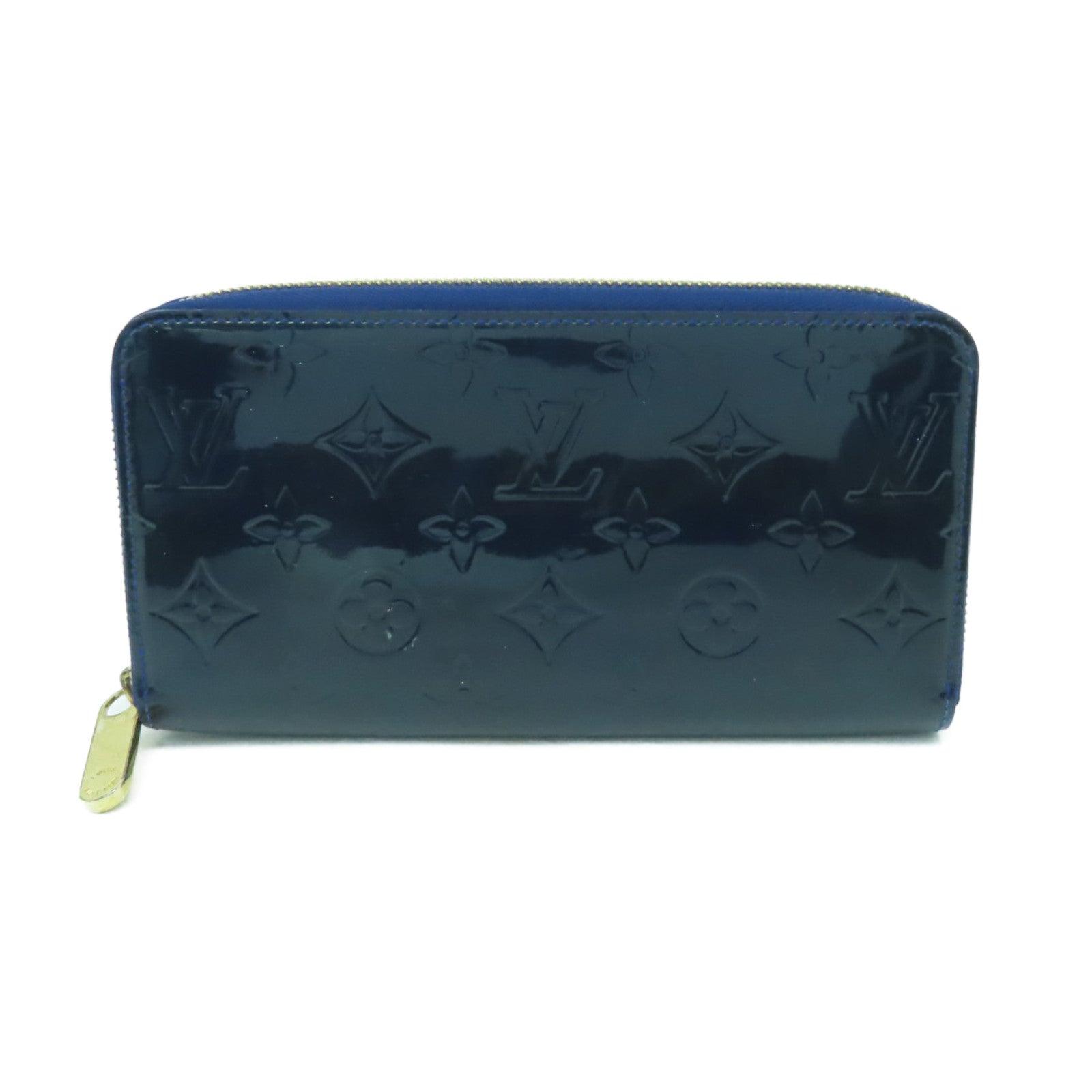 LOUIS VUITTON 【激減優惠】Vernis Zipper Long Wallet金扣長錢包藍色