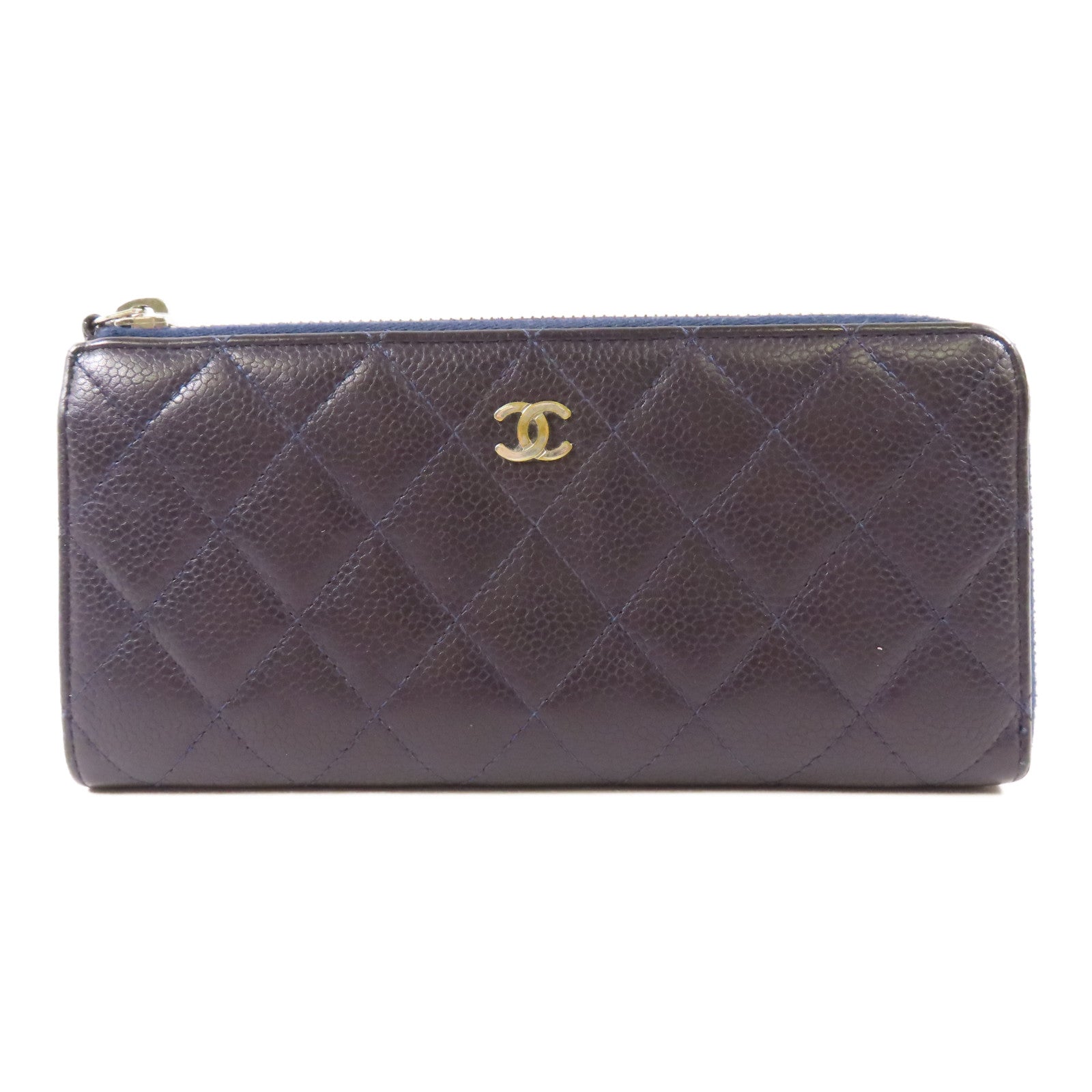 CHANEL 【激減優惠】牛皮皮革Long Wallet銀扣長錢包