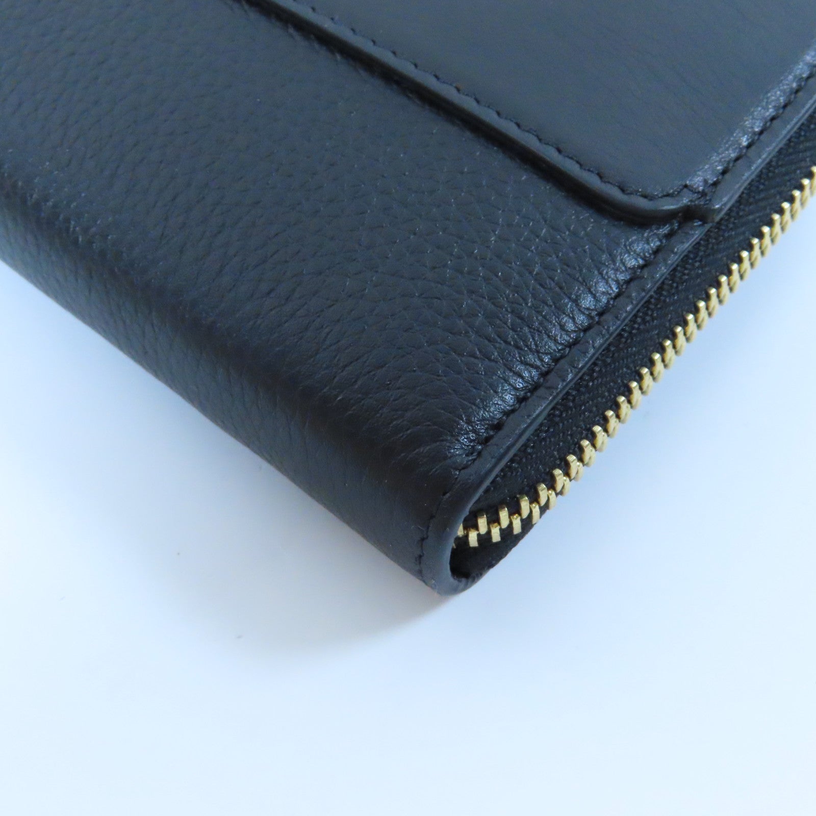 Chloe 【激減優惠】牛皮皮革Zipper Long Wallet金扣長錢包黑色