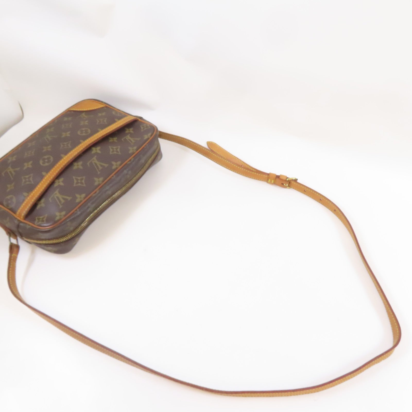 LOUIS VUITTON Monogram Trocadero 27金扣肩背袋啡色