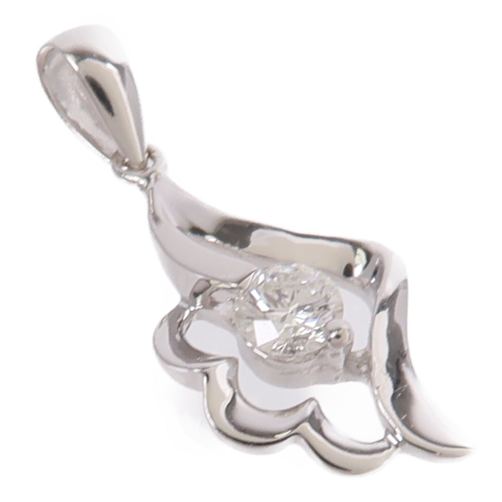 JEWELRY 18K白金Diamond Pendant Top鑽石吊墜