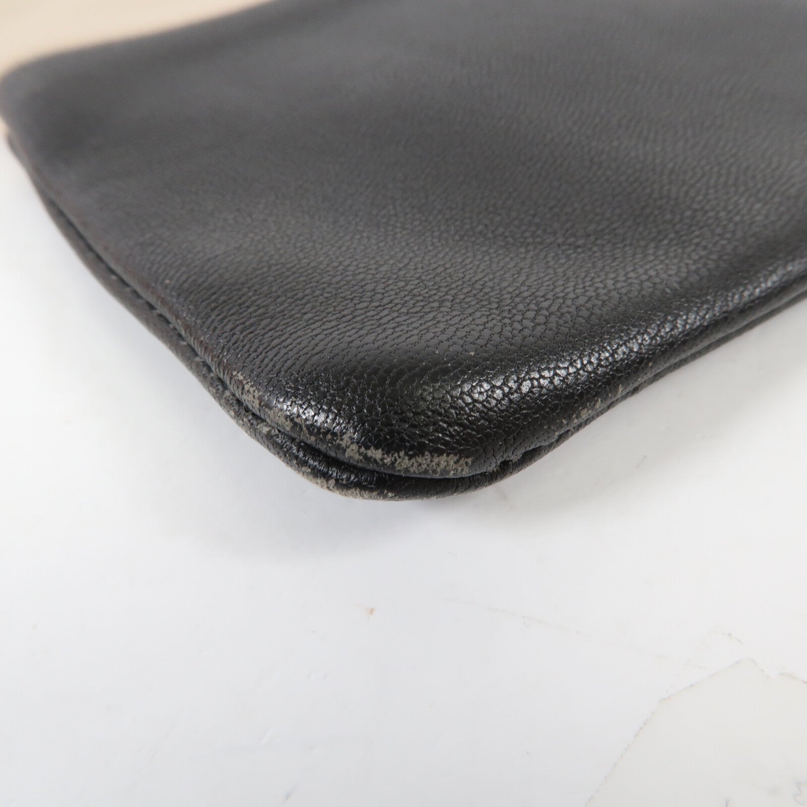 CELINE 牛皮皮革Clutch Bag銀扣手拿包