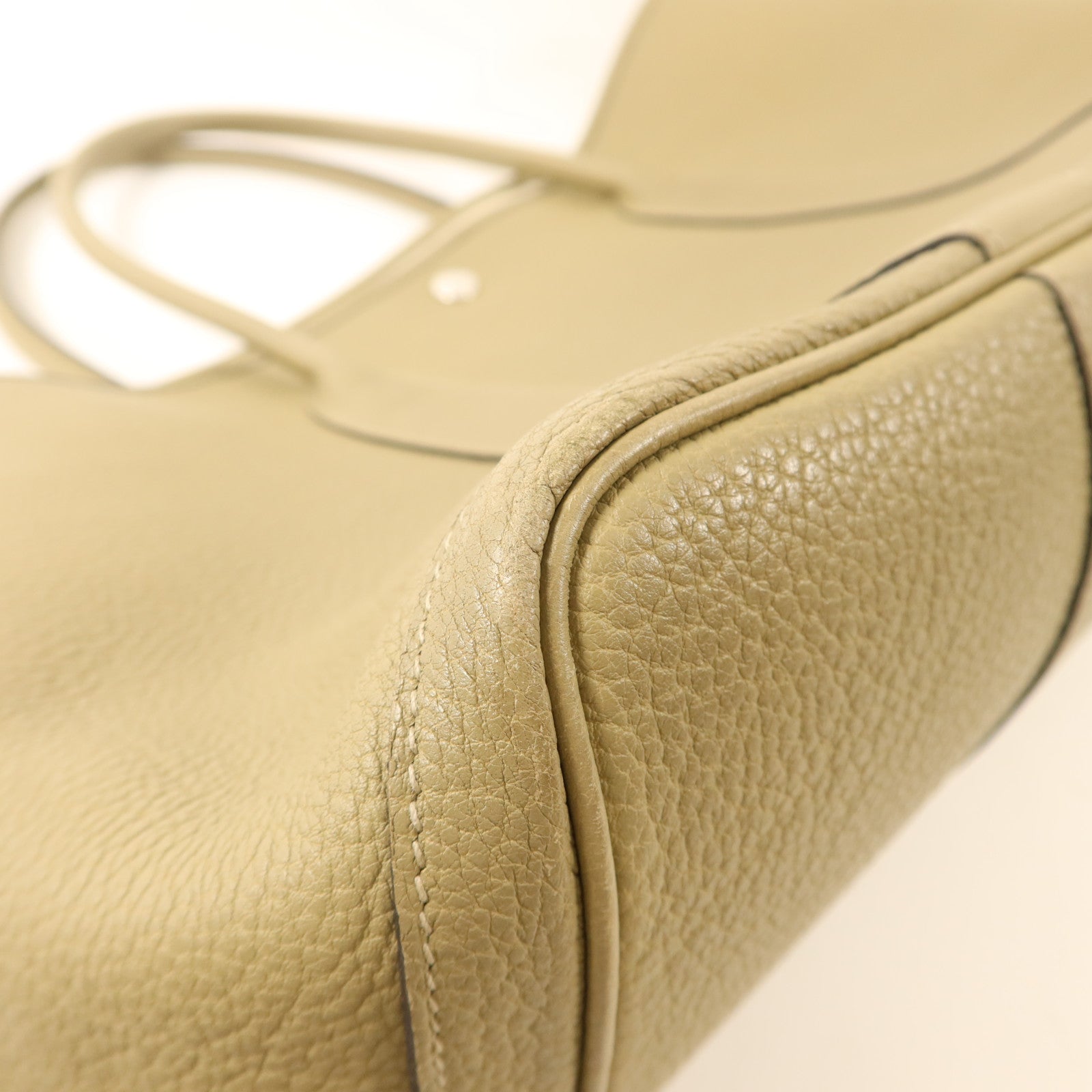 HERMES Negonda皮革GardenParty PM銀扣手挽袋Sauge