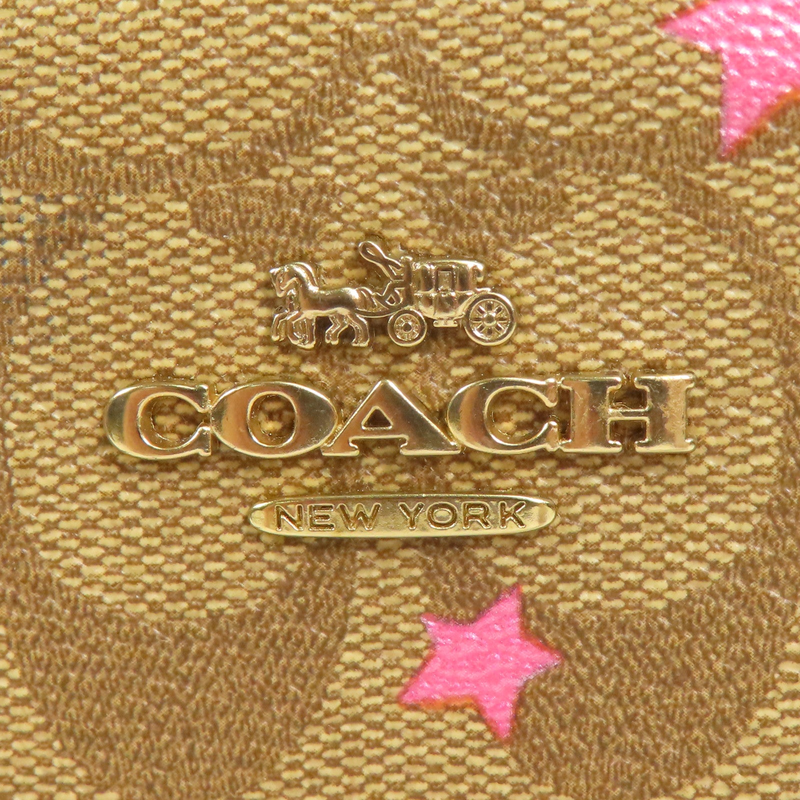COACH 塗層帆布Backpack金扣背包
