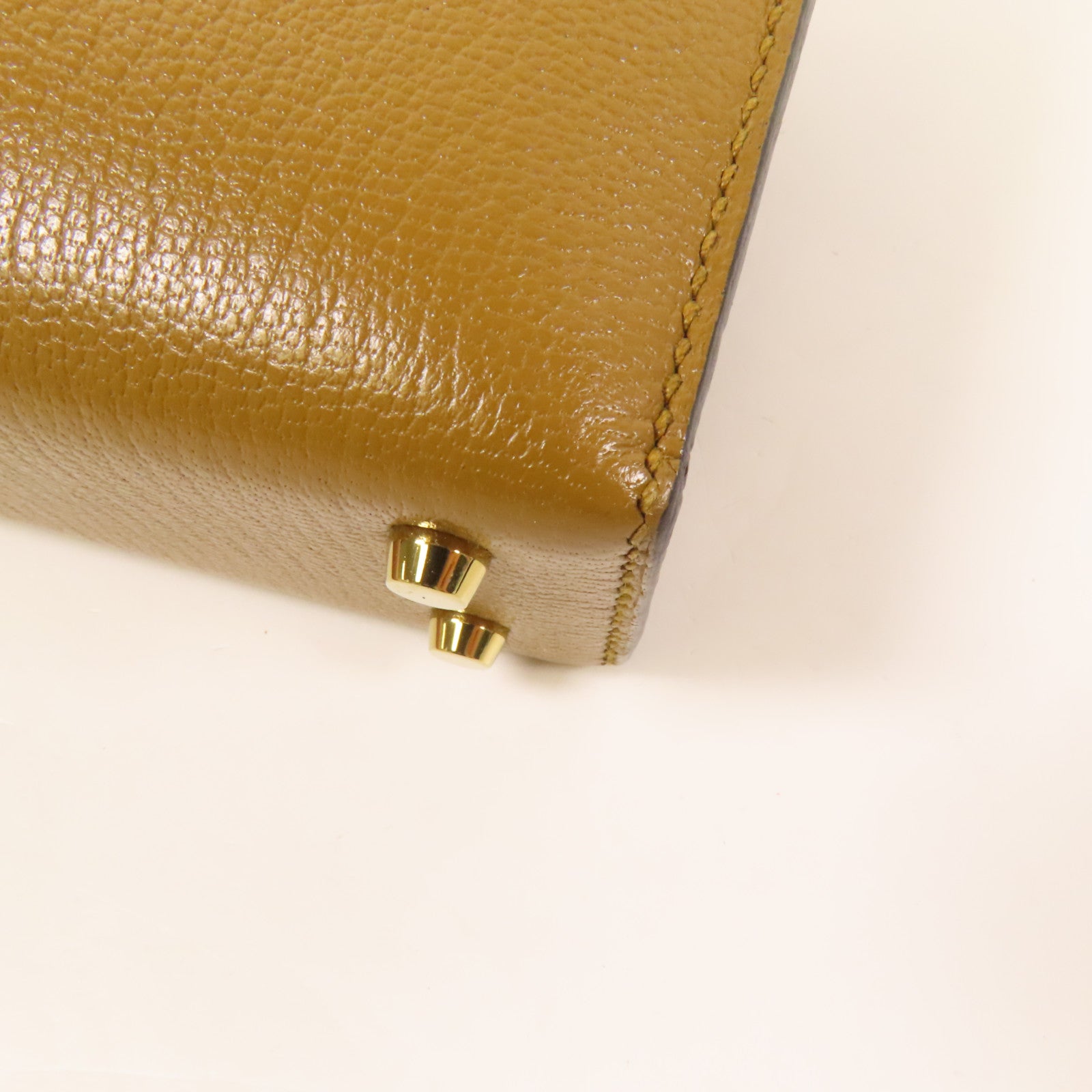 HERMES Chevre皮革Verrou Mini金扣鏈帶肩背袋Sesame