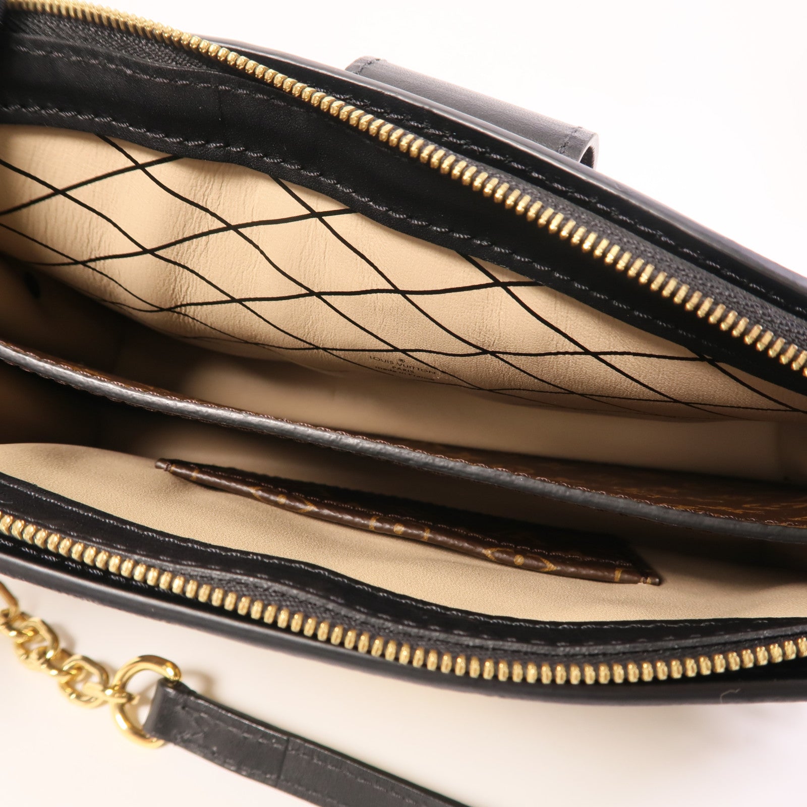LOUIS VUITTON 【激減優惠】Monogram Reverse Trunk Clutch金扣肩背袋