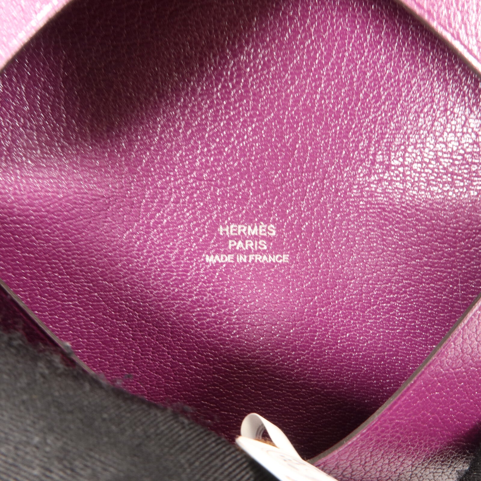 HERMES Chevre皮革Calvi Card Holder卡片套Anemone