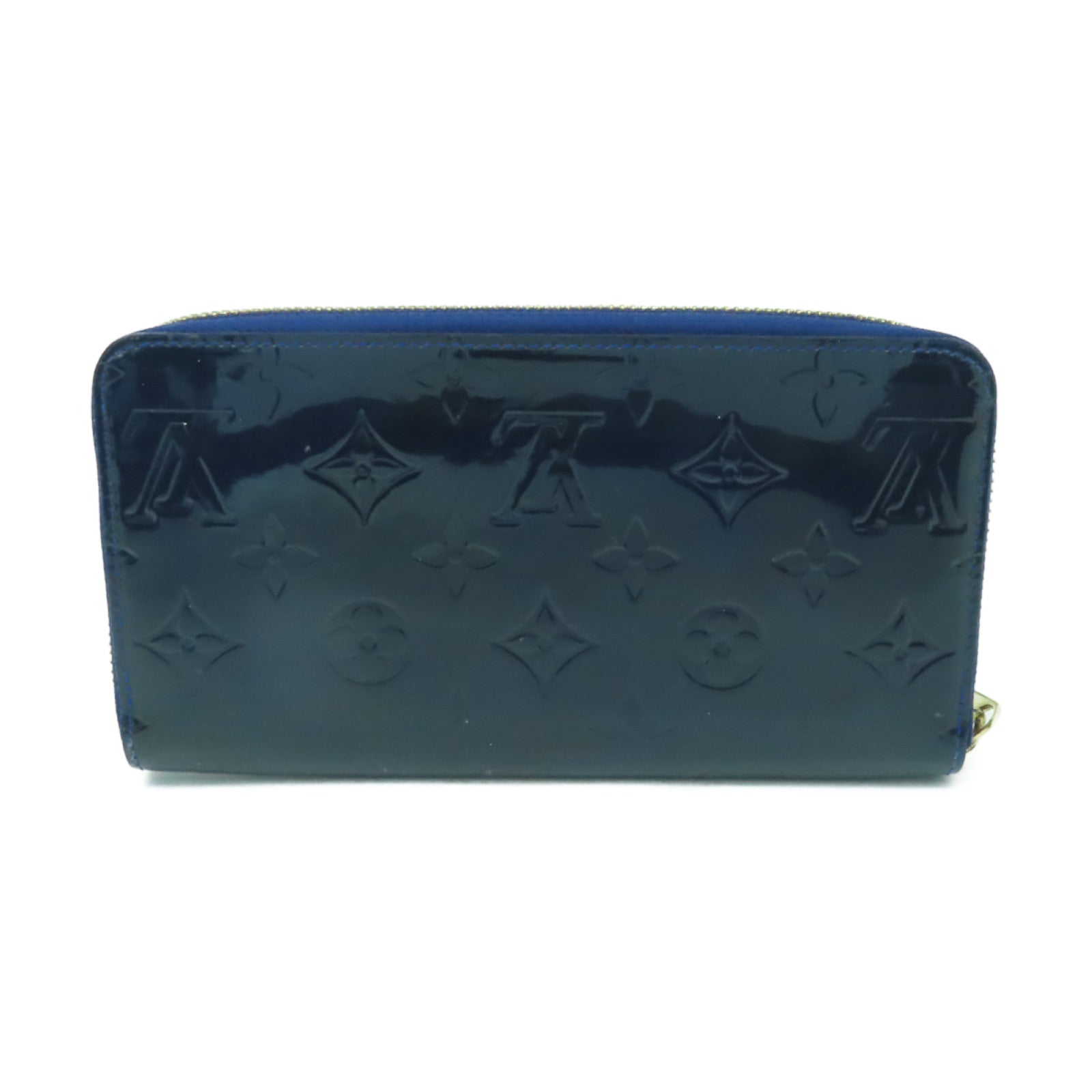 LOUIS VUITTON 【激減優惠】Vernis Zipper Long Wallet金扣長錢包藍色