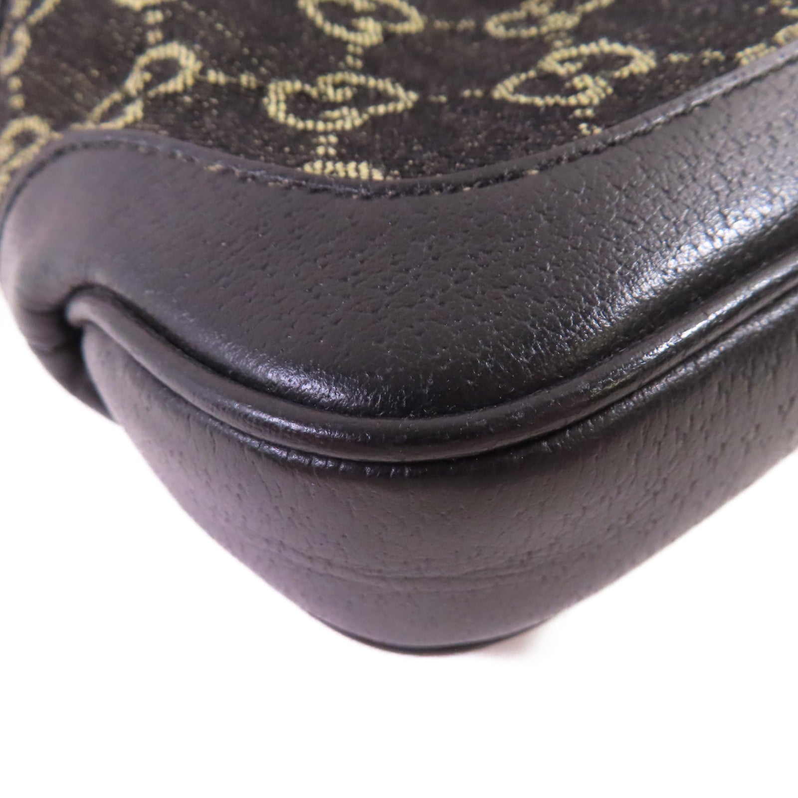 GUCCI GG帆布Jackie 1961 Mini 2Way Shoulder Bag金扣手挽肩背兩用袋黑色