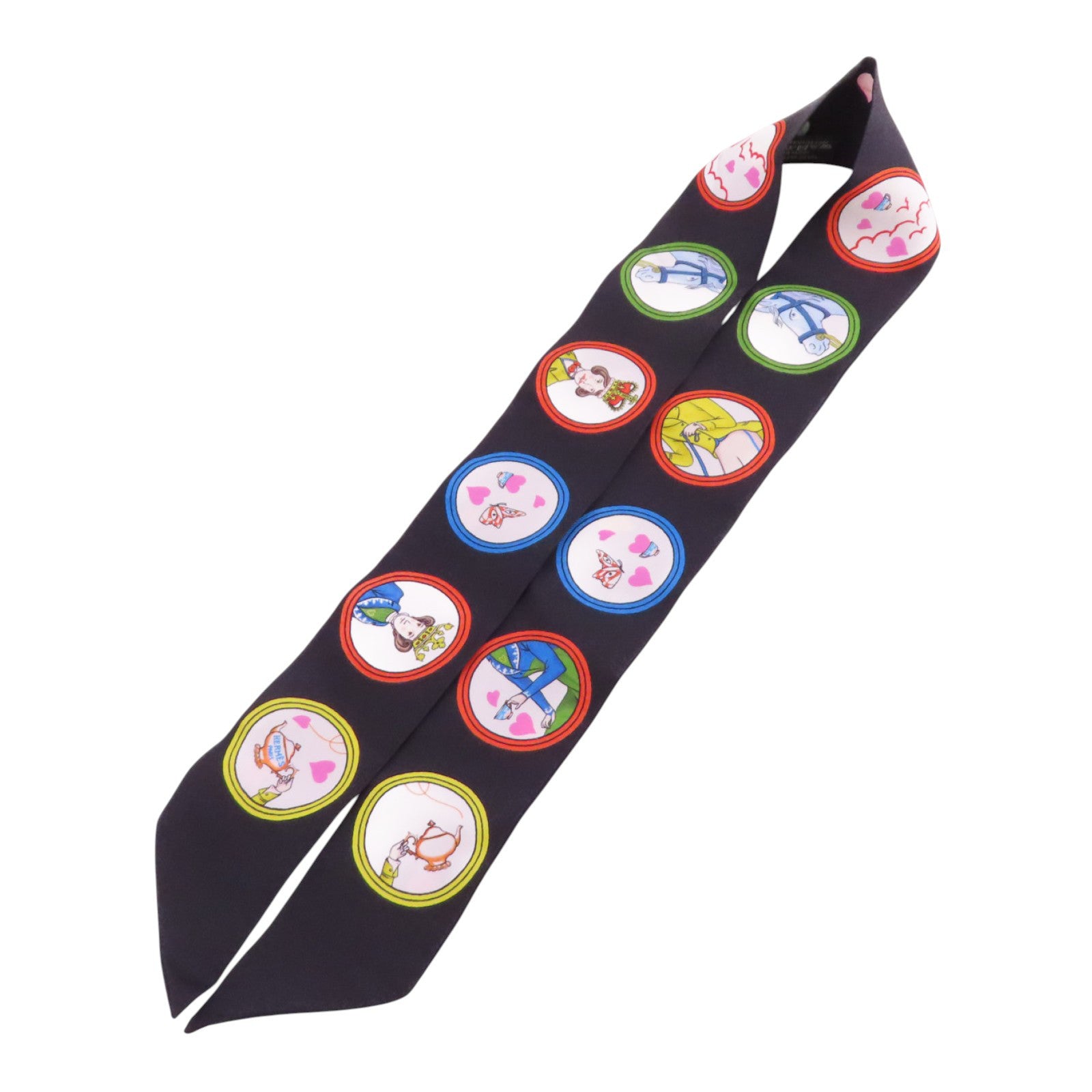 HERMES 絲質Twilly Scarf絲巾