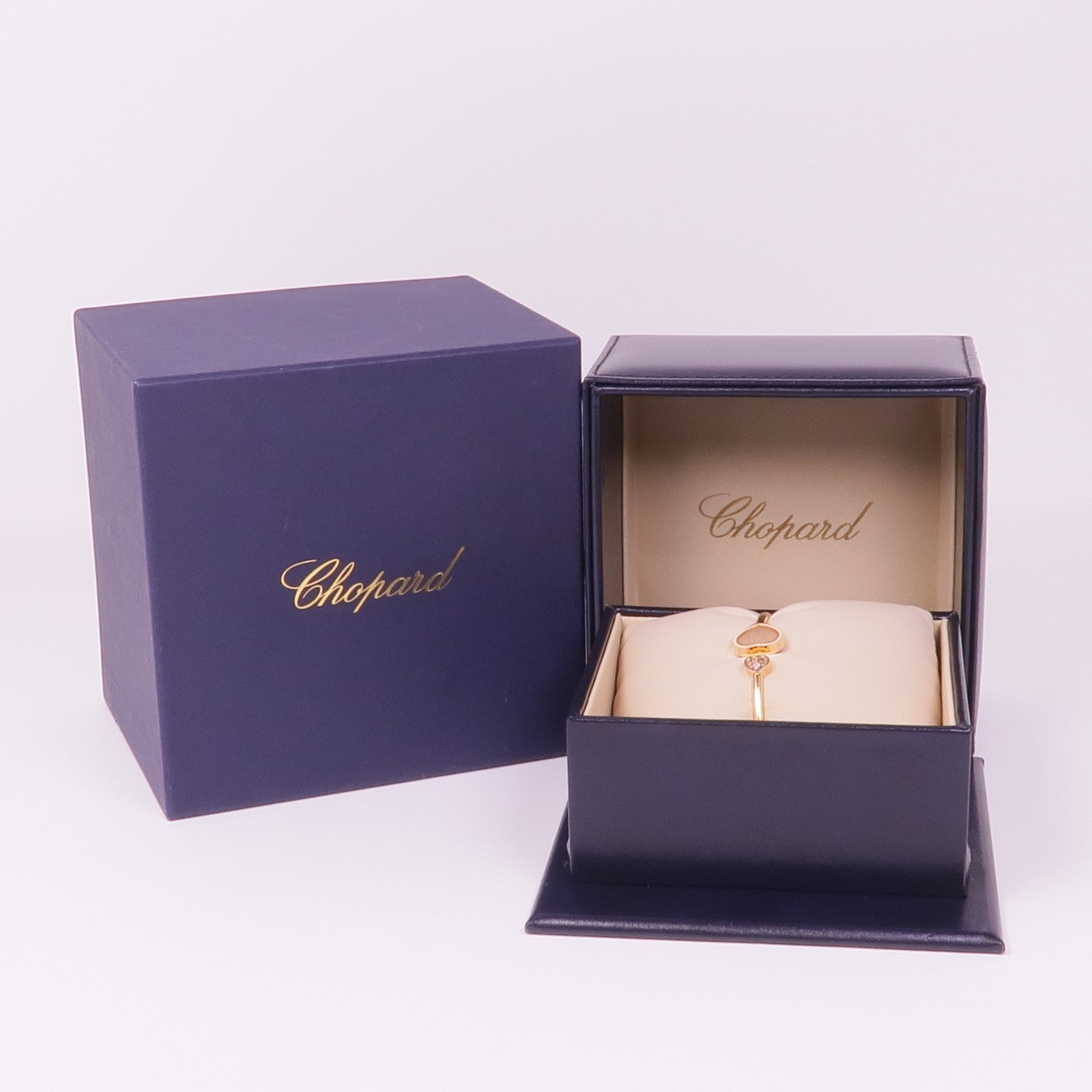 Chopard 18K玫瑰金Happy Hearts James Bond 007鑽石手鐲