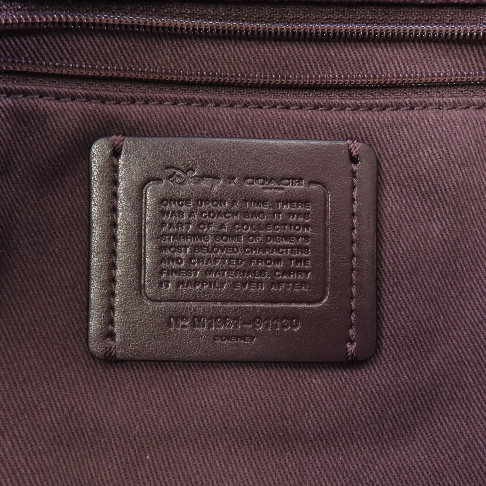 COACH 帆布Tote Bag銀扣手挽袋紫色