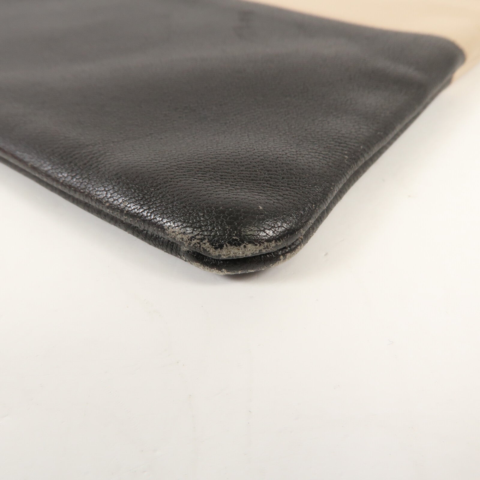 CELINE 牛皮皮革Clutch Bag銀扣手拿包