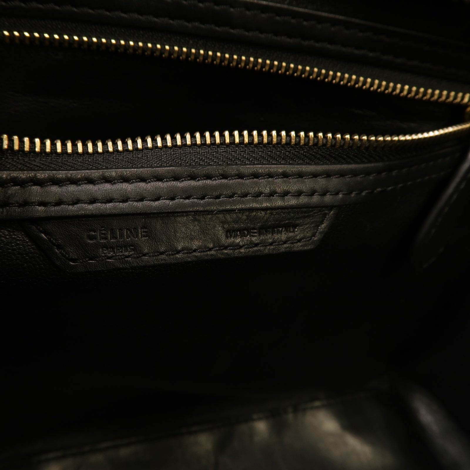 CELINE 牛皮皮革Luggage Bag金扣手挽袋黑色/綠色/灰色