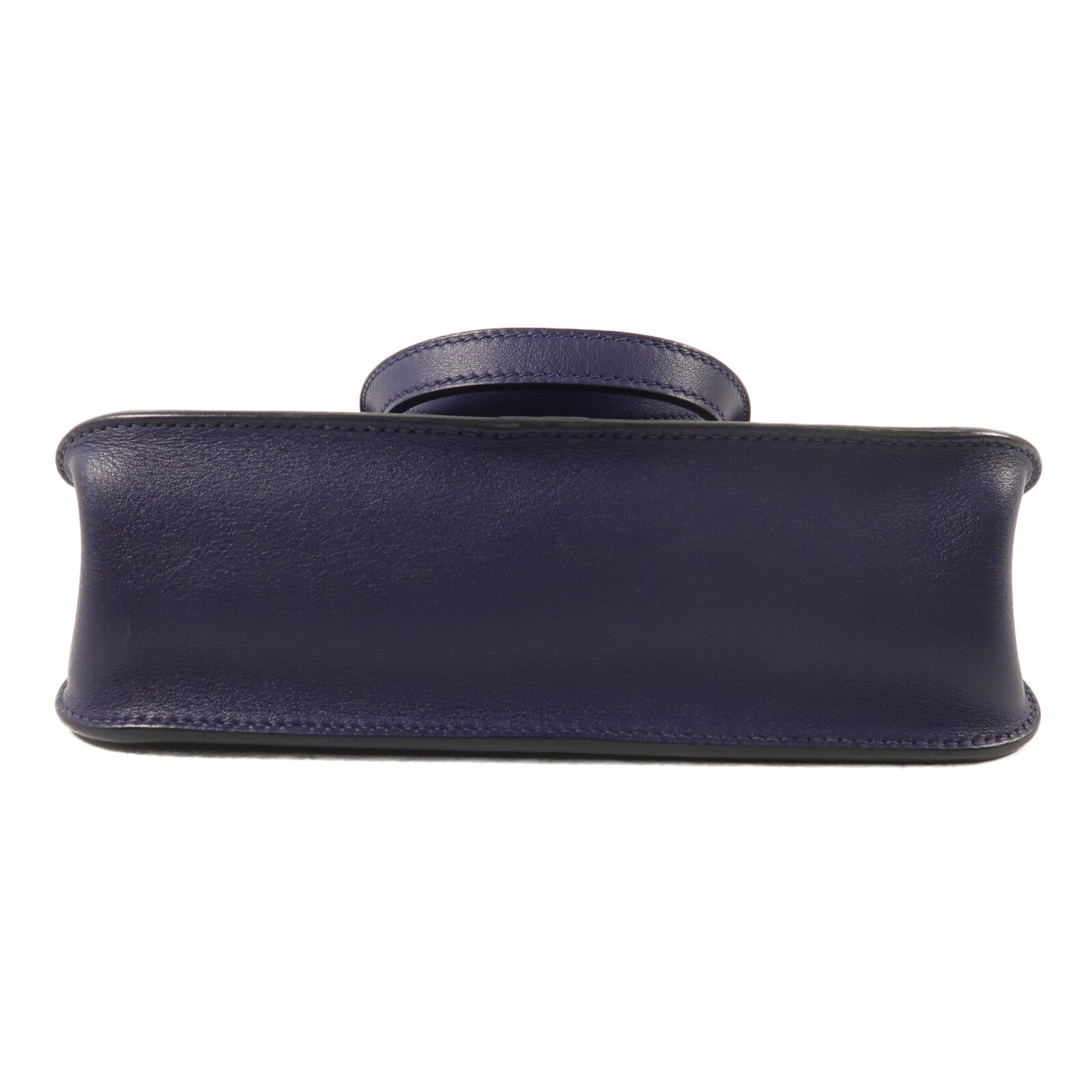 HERMES Swift皮革Mini Halzan手挽肩背兩用袋Bleu Encre
