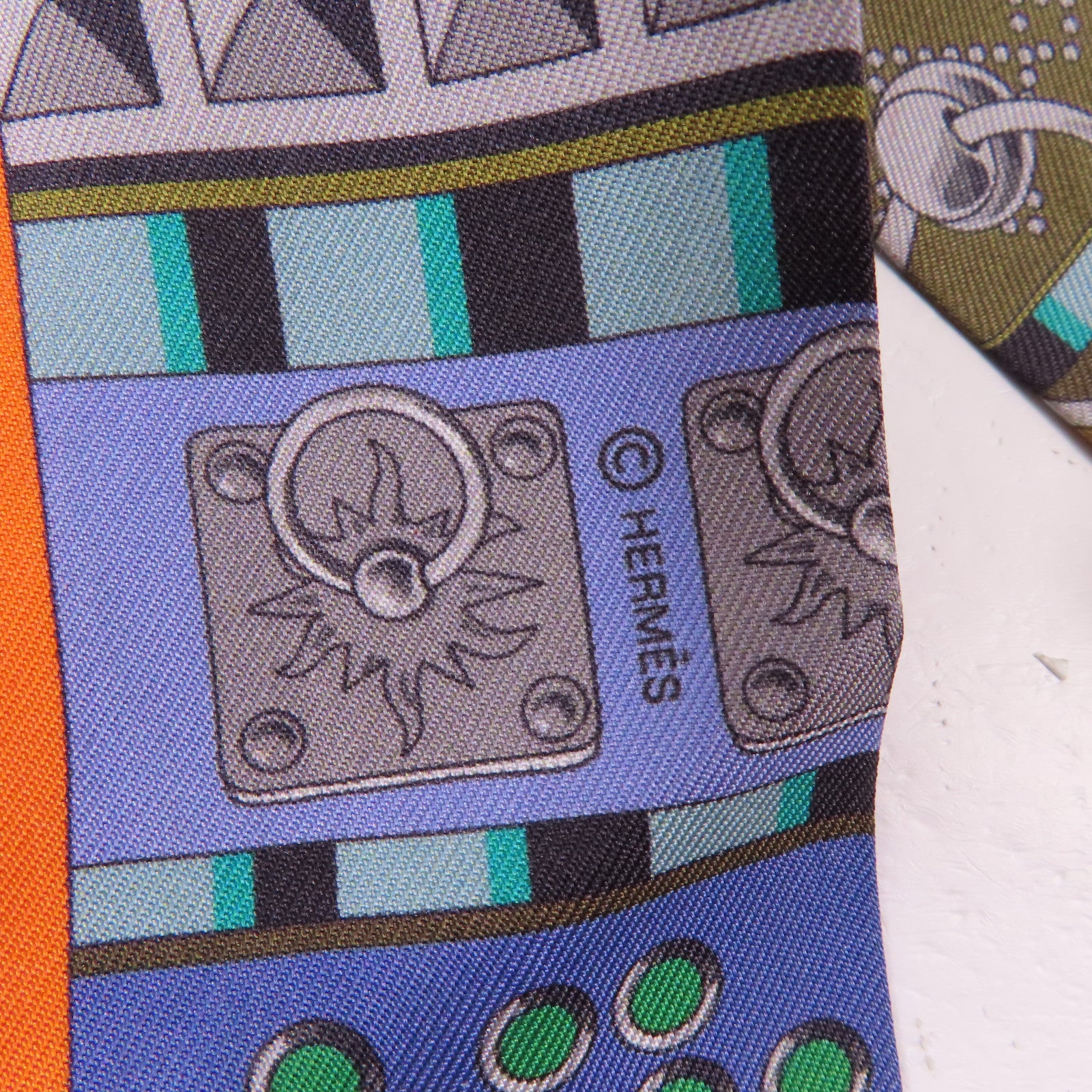 HERMES 絲質Twilly絲巾