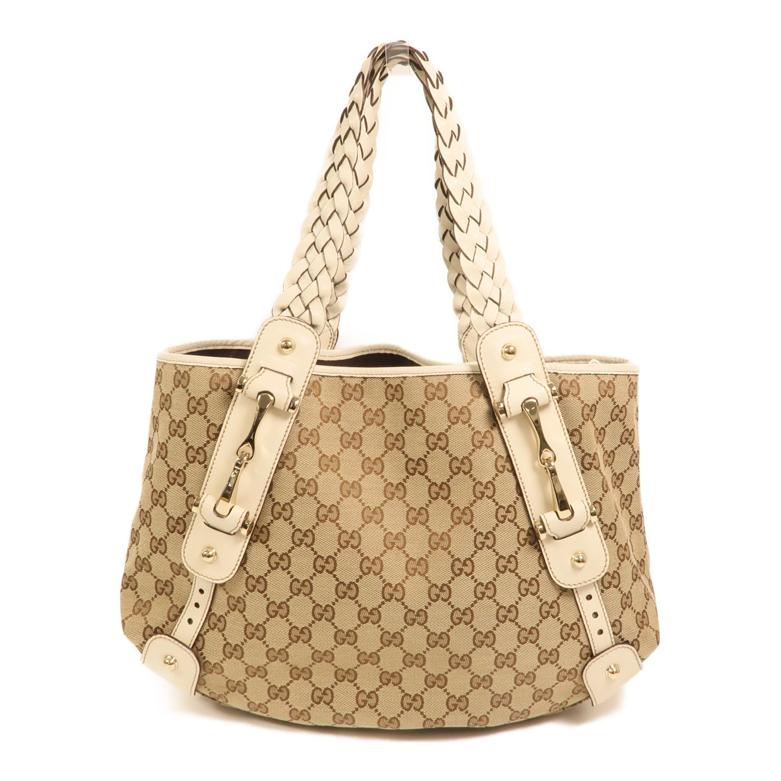 GUCCI 帆布Shoulder Bag金扣肩背袋