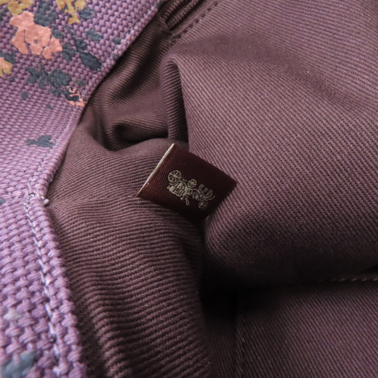COACH 帆布Tote Bag銀扣手挽袋紫色
