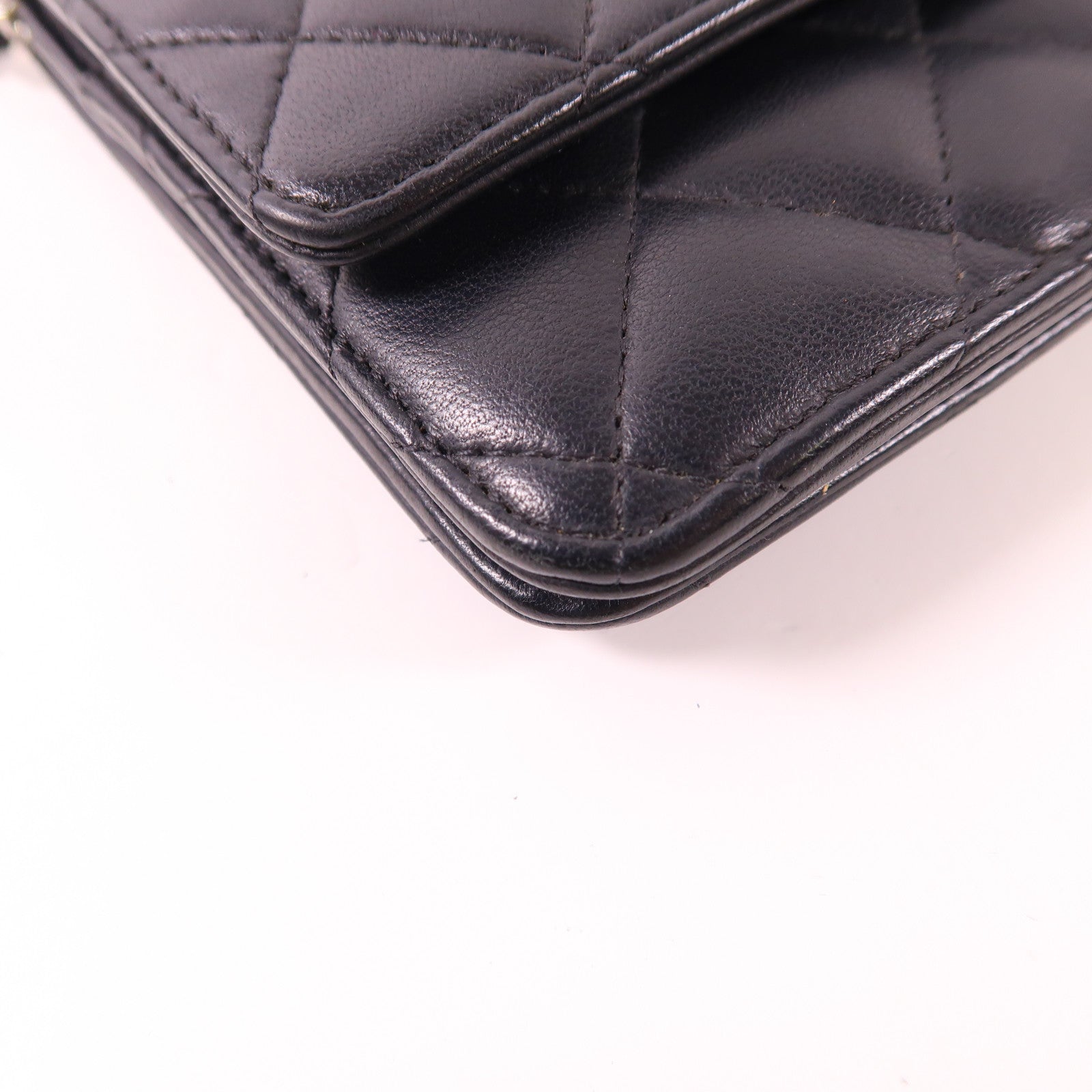 CHANEL 牛皮皮革WOC Wallet On Chain銀扣鏈帶肩背袋