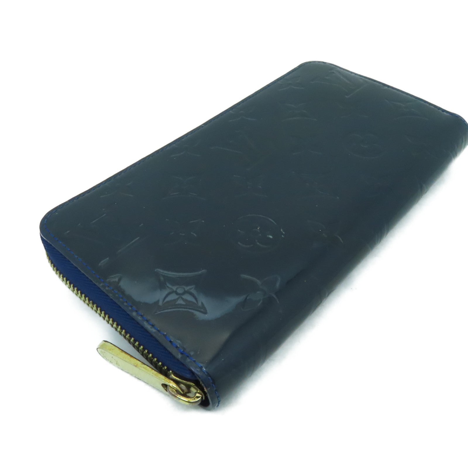 LOUIS VUITTON 【激減優惠】Vernis Zipper Long Wallet金扣長錢包藍色