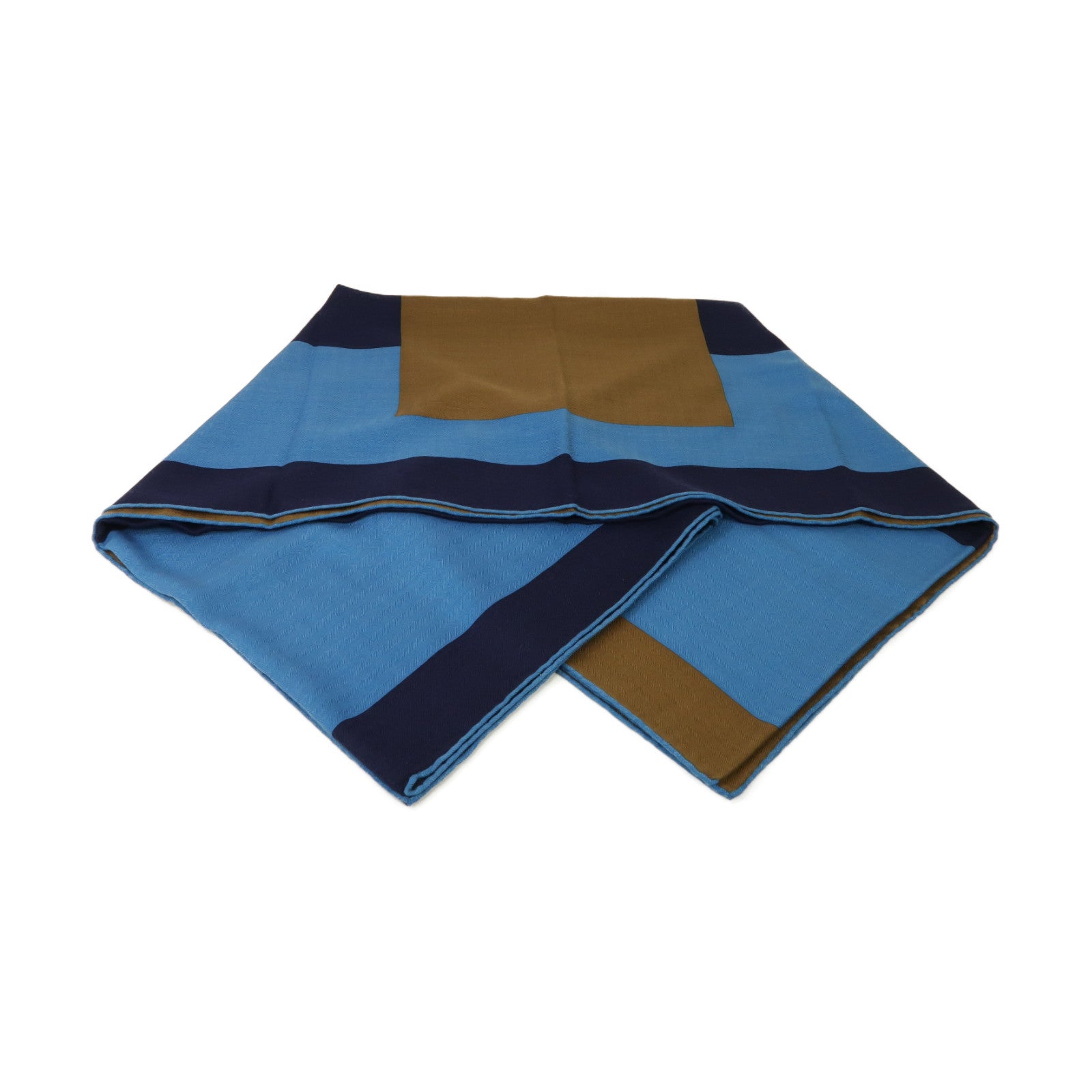 HERMES 【激減優惠】羊絨/絲質Scarf圍巾啡色/深藍色/藍色