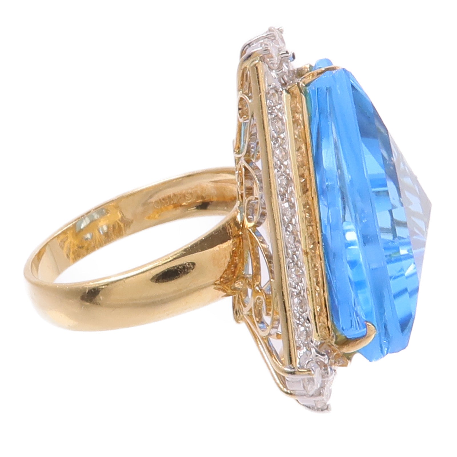 JEWELRY 18K黃金/白金Topaz Ring托帕石戒指
