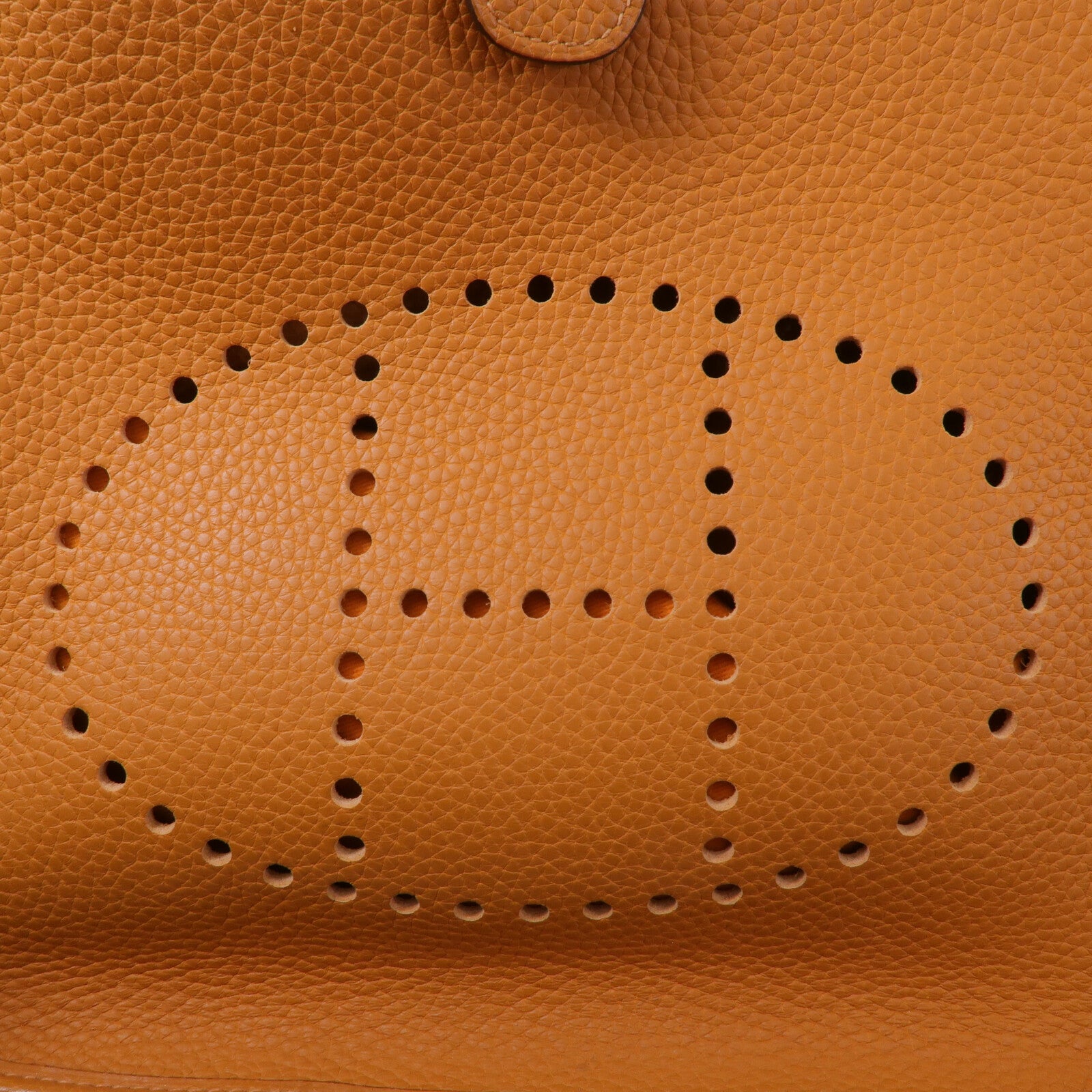 HERMES Clemence皮革Evelyne PM肩背袋Orange