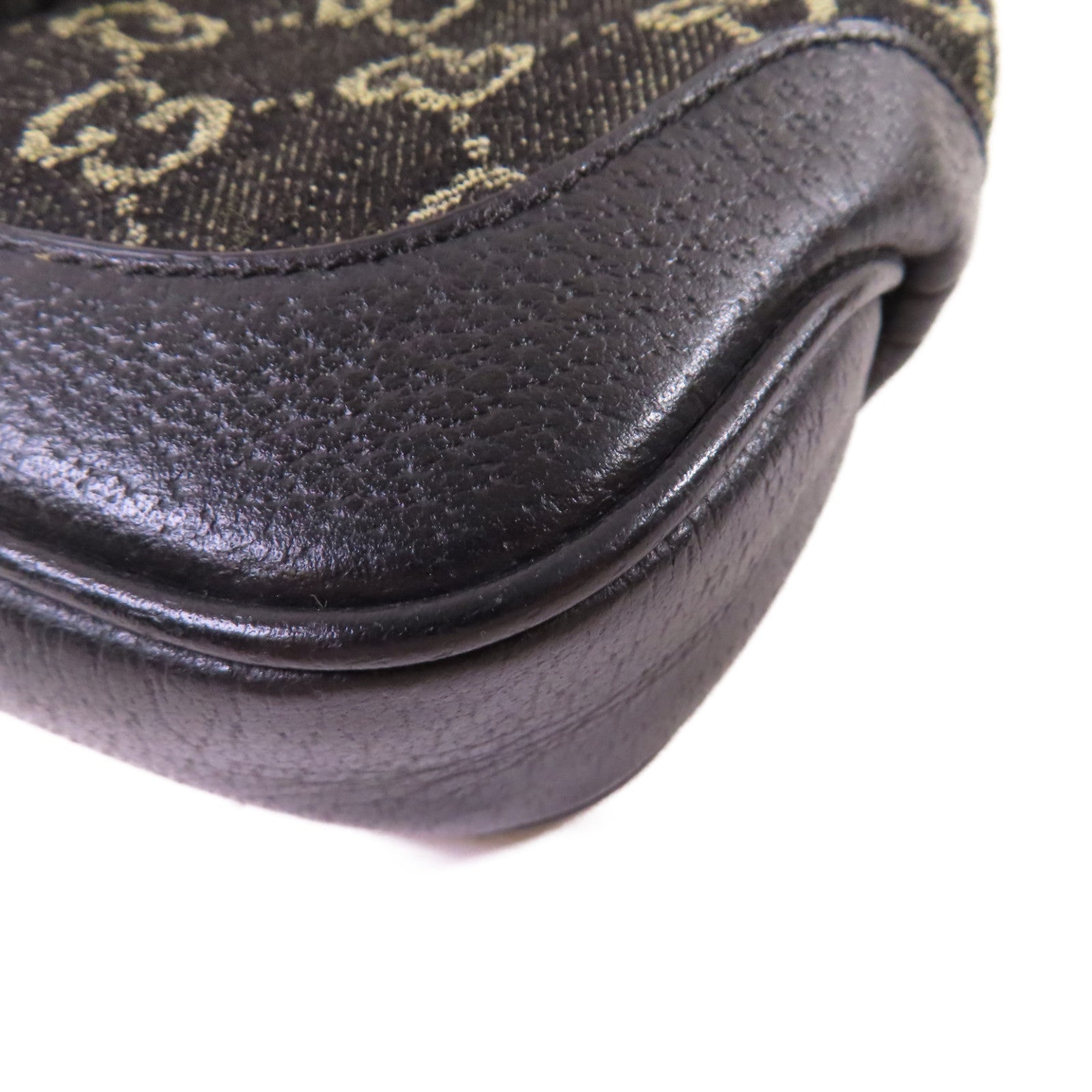 GUCCI GG帆布Jackie 1961 Mini 2Way Shoulder Bag金扣手挽肩背兩用袋黑色