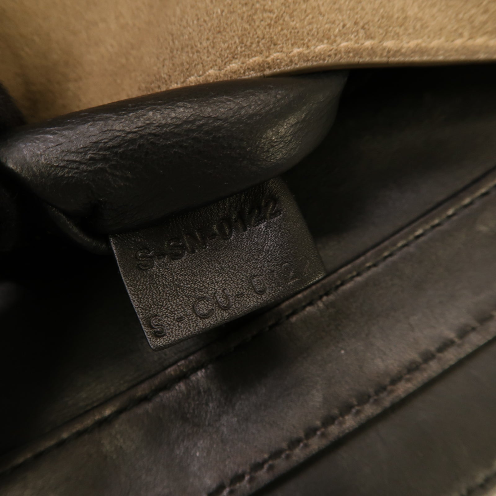 CELINE 牛皮皮革Luggage Bag金扣手挽袋黑色/綠色/灰色