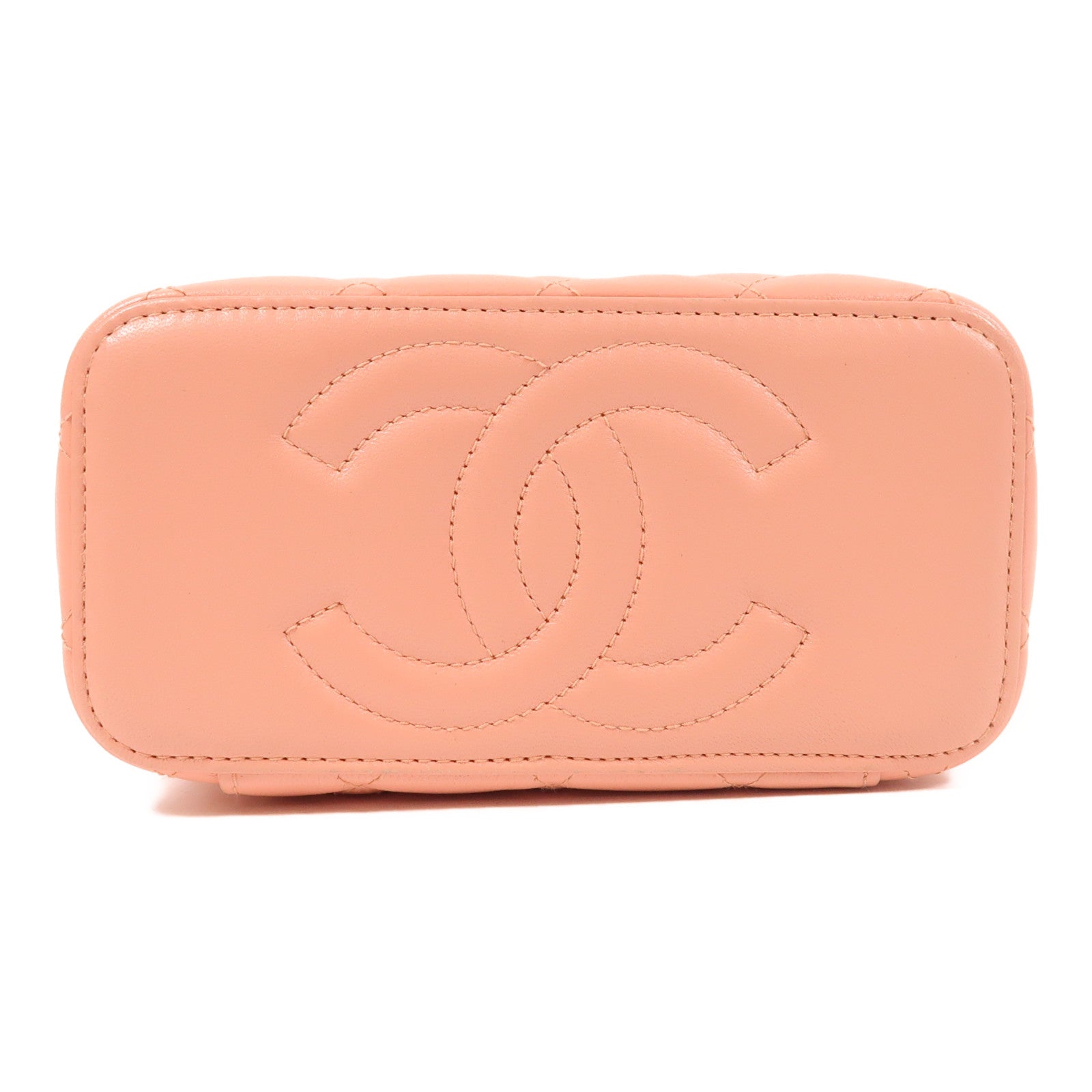 CHANEL 羊皮皮革Vanity Case金扣鏈帶肩背袋