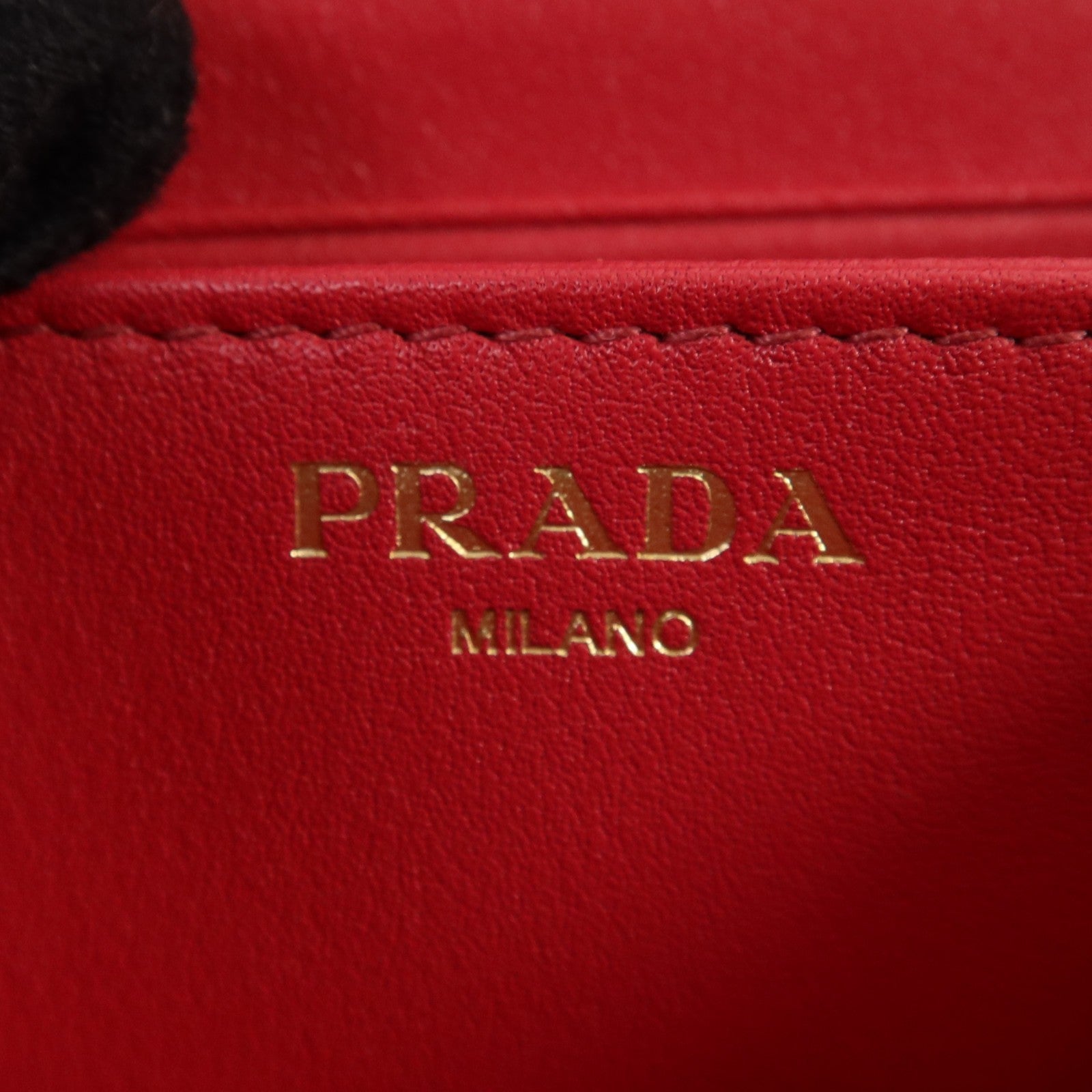 PRADA 【激減優惠】牛皮皮革Card Case金扣卡片套