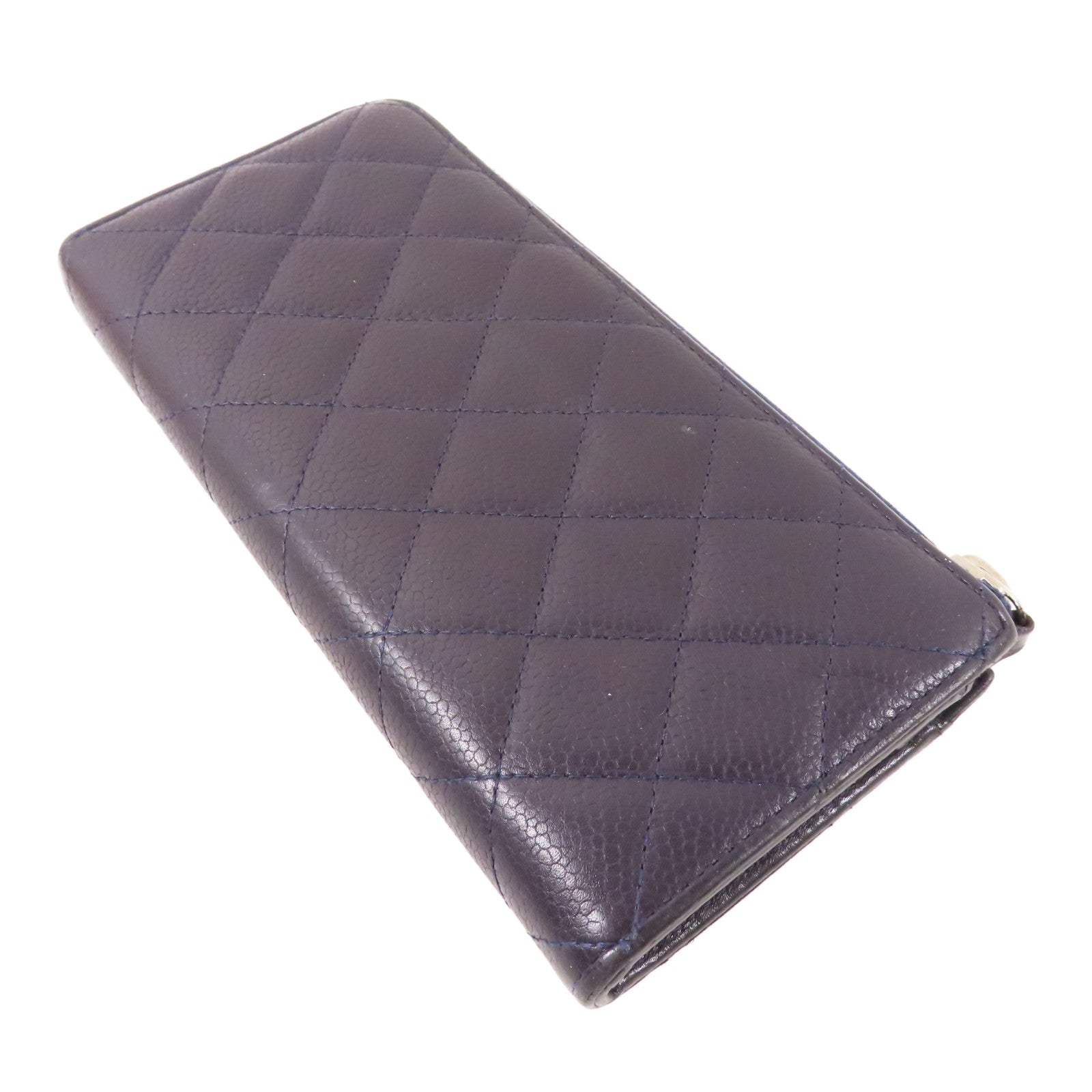 CHANEL 【激減優惠】牛皮皮革Long Wallet銀扣長錢包