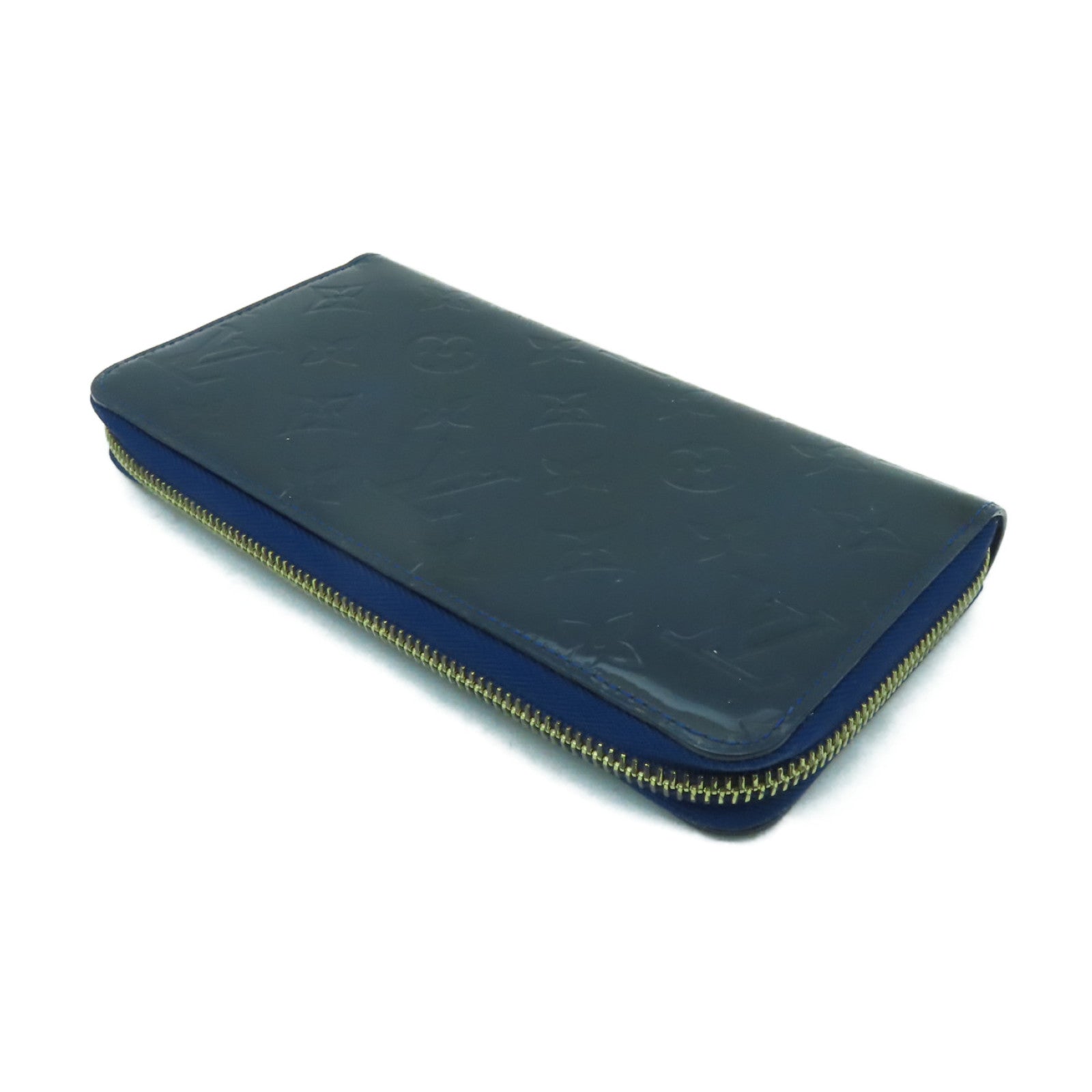 LOUIS VUITTON 【激減優惠】Vernis Zipper Long Wallet金扣長錢包藍色