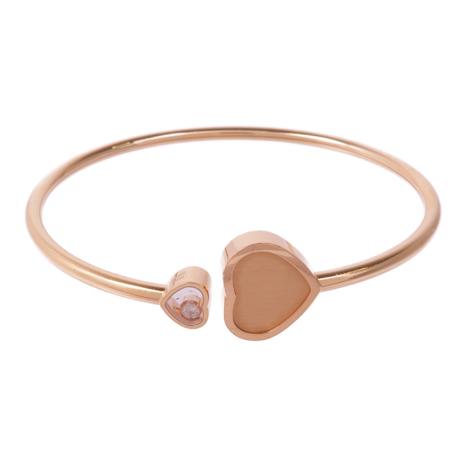 Chopard 18K玫瑰金Happy Hearts James Bond 007鑽石手鐲