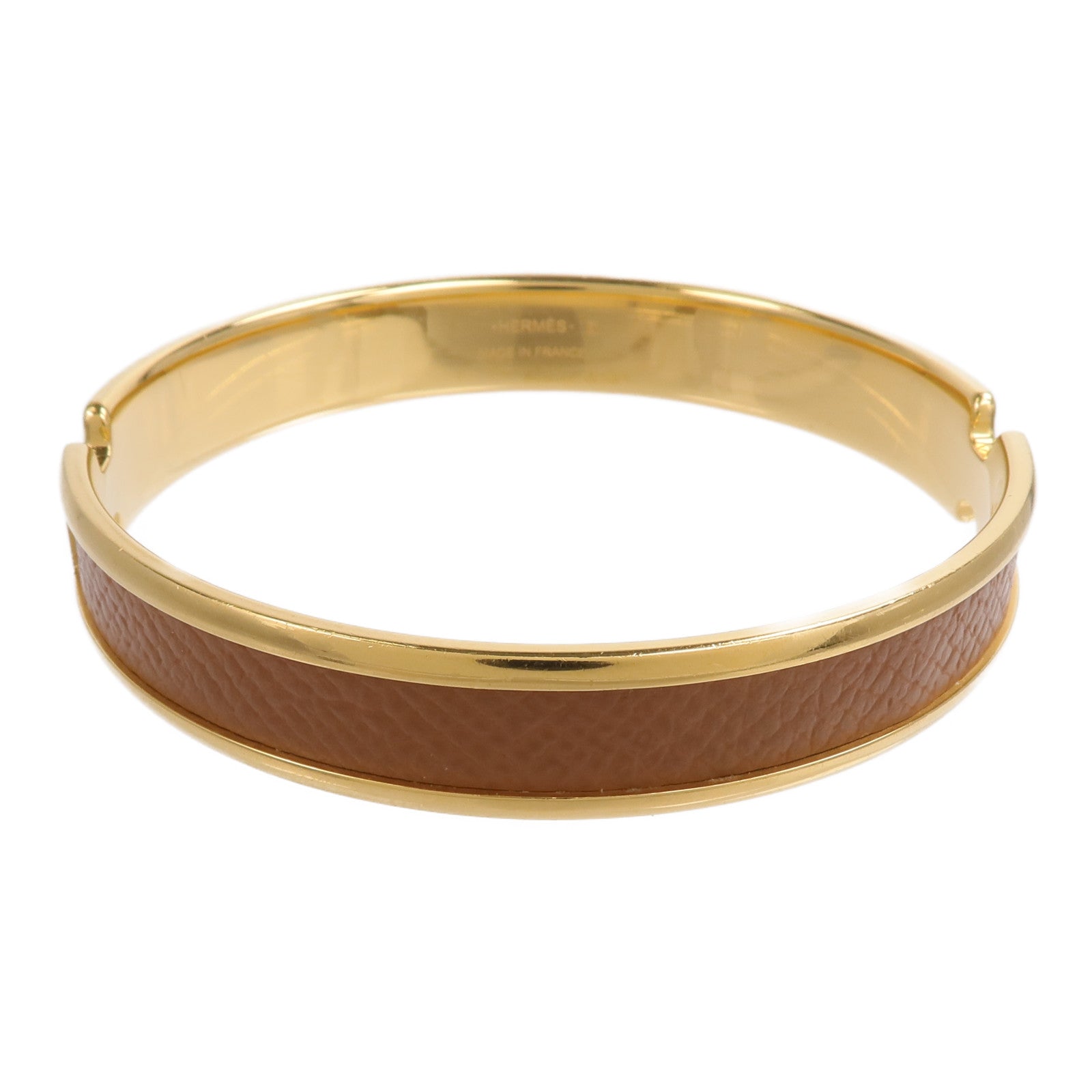 HERMES 金屬/Madame皮革Olympe Bangle手鐲