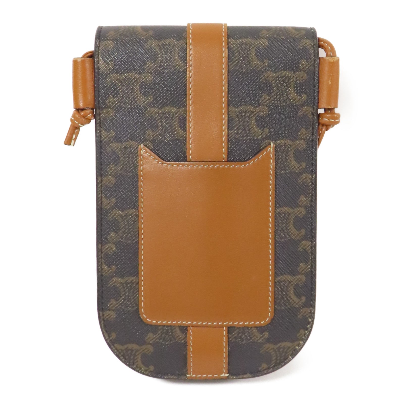 CELINE 塗層帆布Triomphe Phone Bag肩背袋