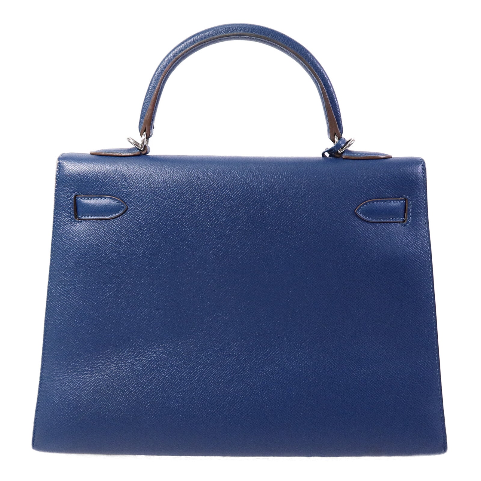 HERMES Epsom皮革Kelly 32 Club手挽肩背兩用袋Bleu Thalassa/Blanc