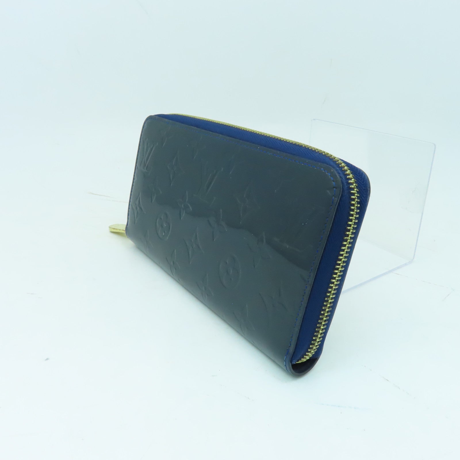 LOUIS VUITTON 【激減優惠】Vernis Zipper Long Wallet金扣長錢包藍色