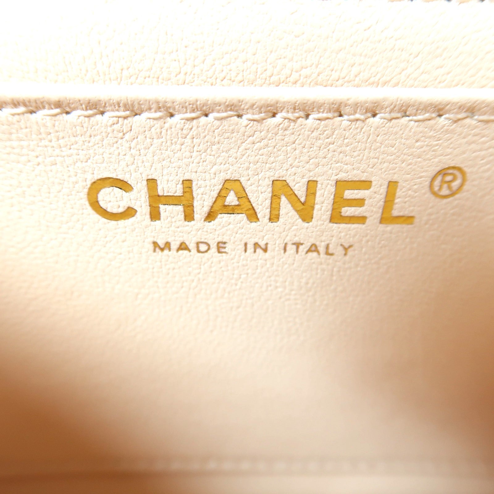 CHANEL 菱格牛皮皮革Mini Flap Bag金扣鏈帶肩背袋粉紅色