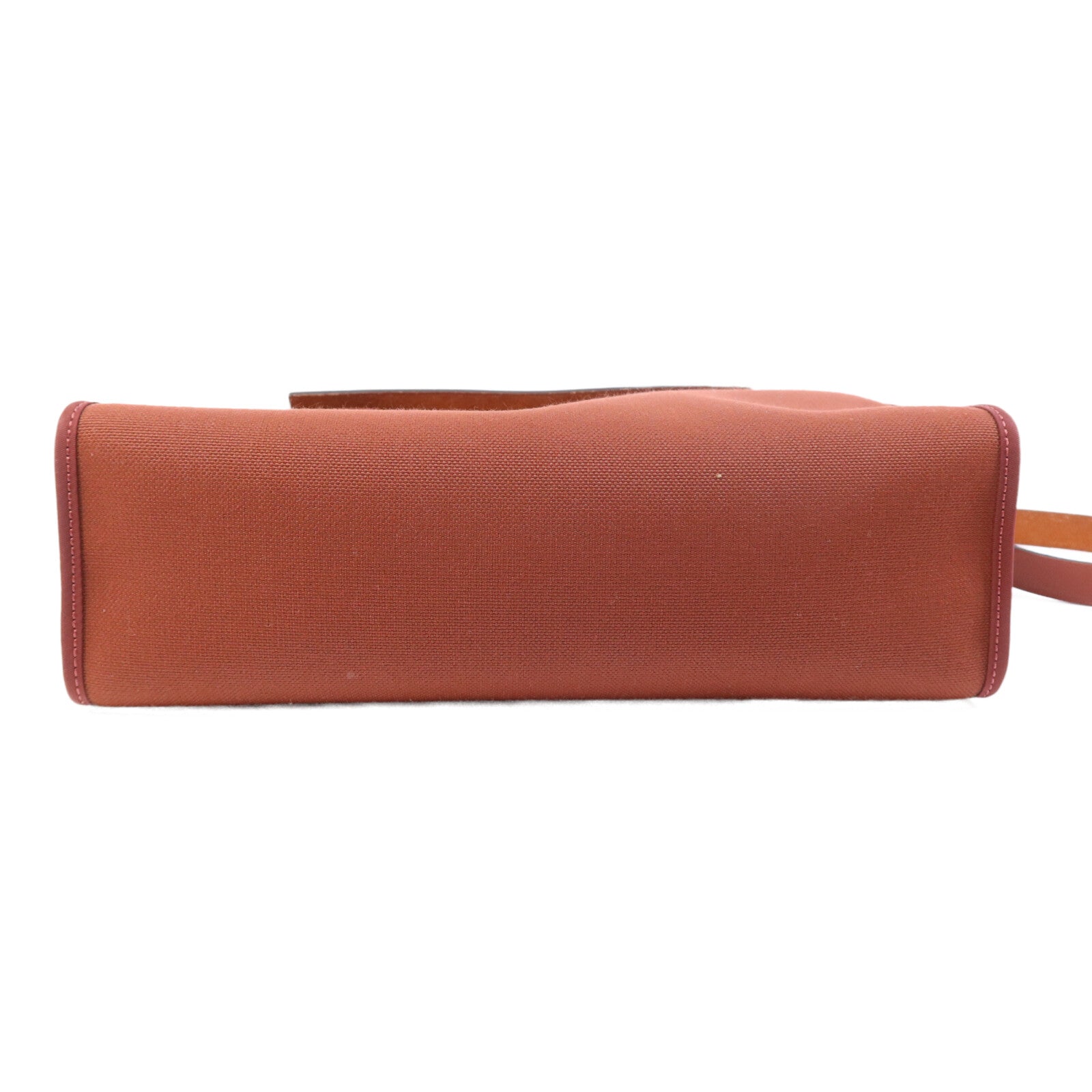 HERMES Toile H Herbag PM銀扣手挽肩背兩用袋Brique